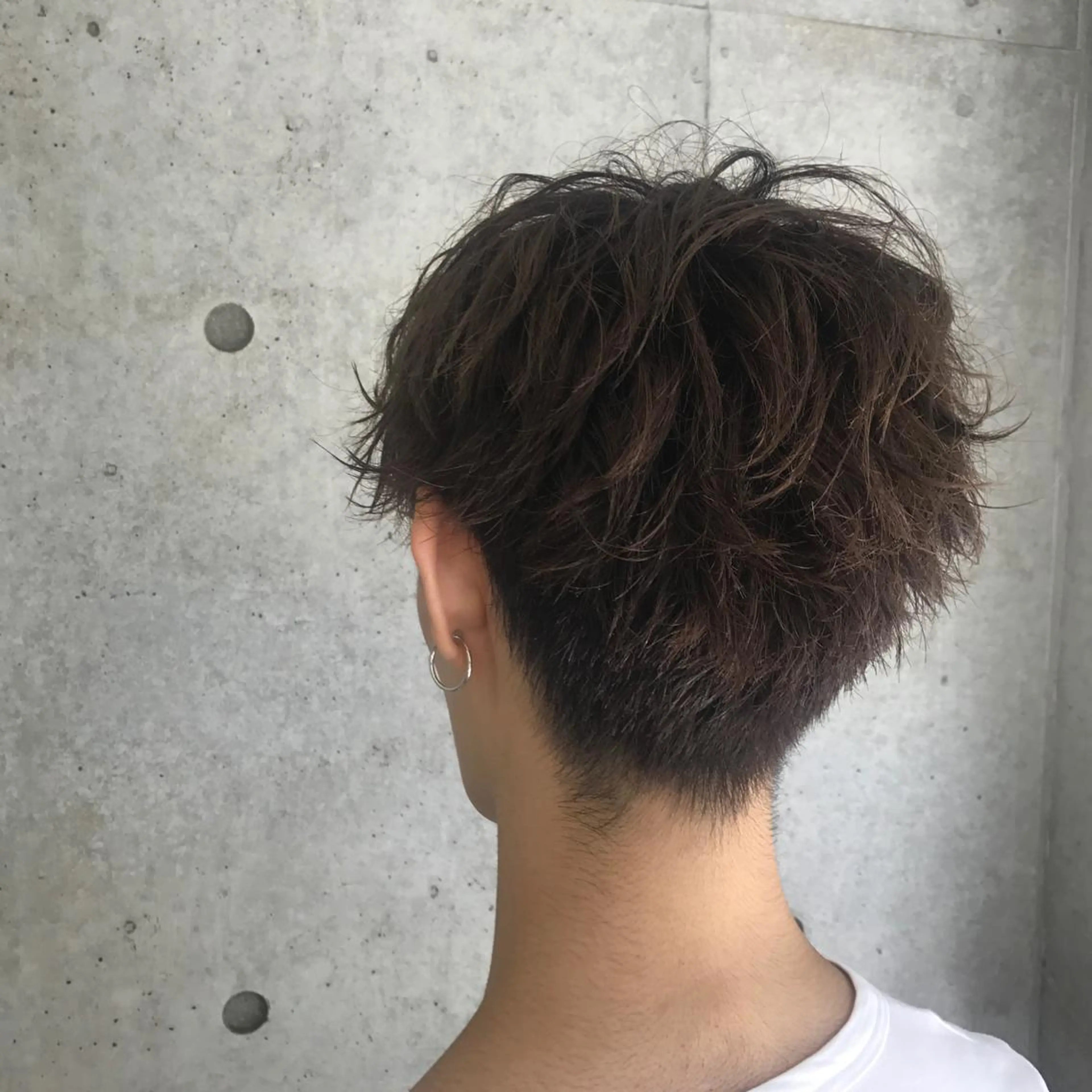 ショート カラー パーマ メンズ 住本 大明のヘアスタイル
