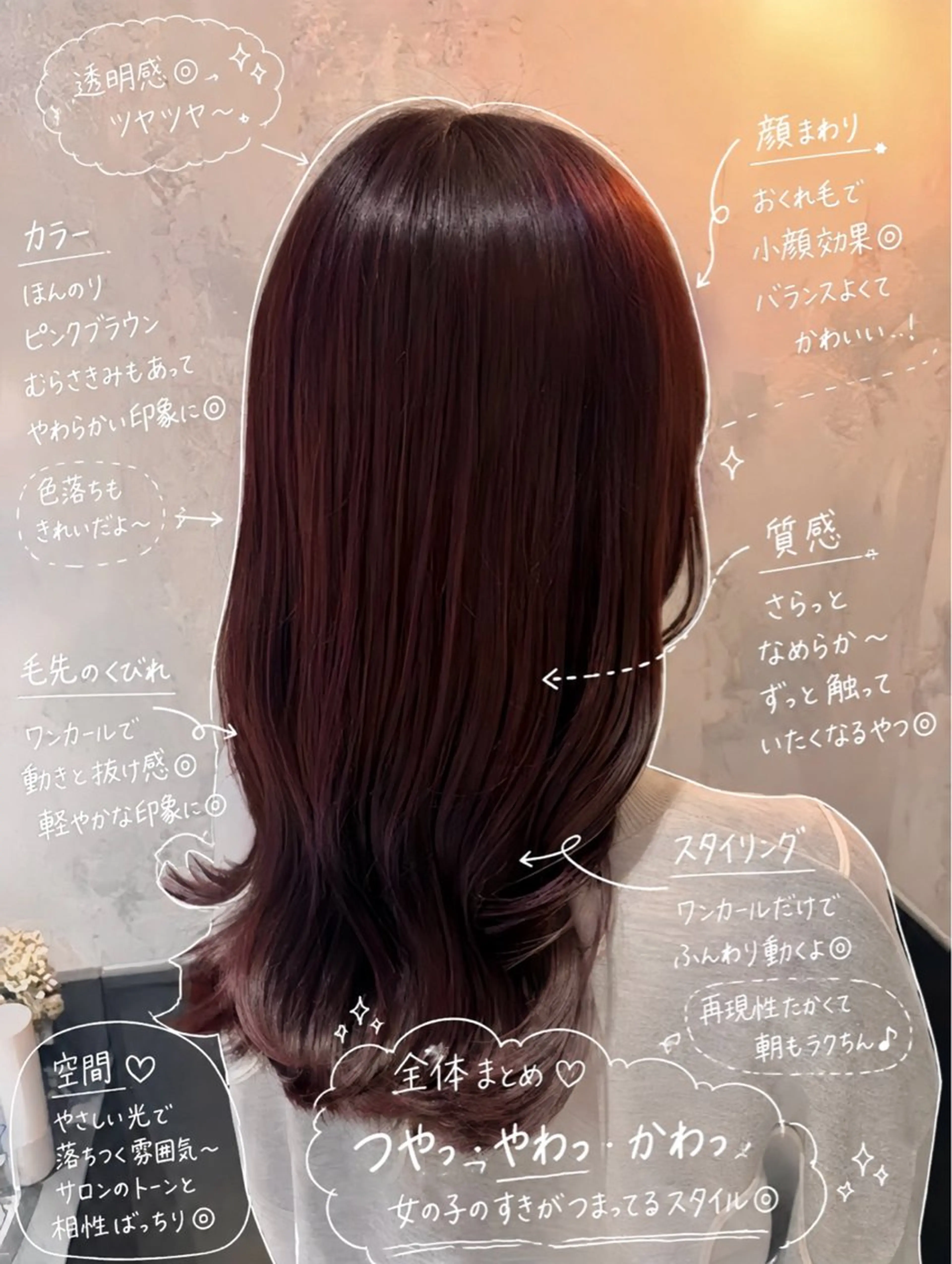セミロング ヘアカラー トリートメント 🎀暖色/レイヤー/ アレンジ/りんか🎀のヘアスタイル