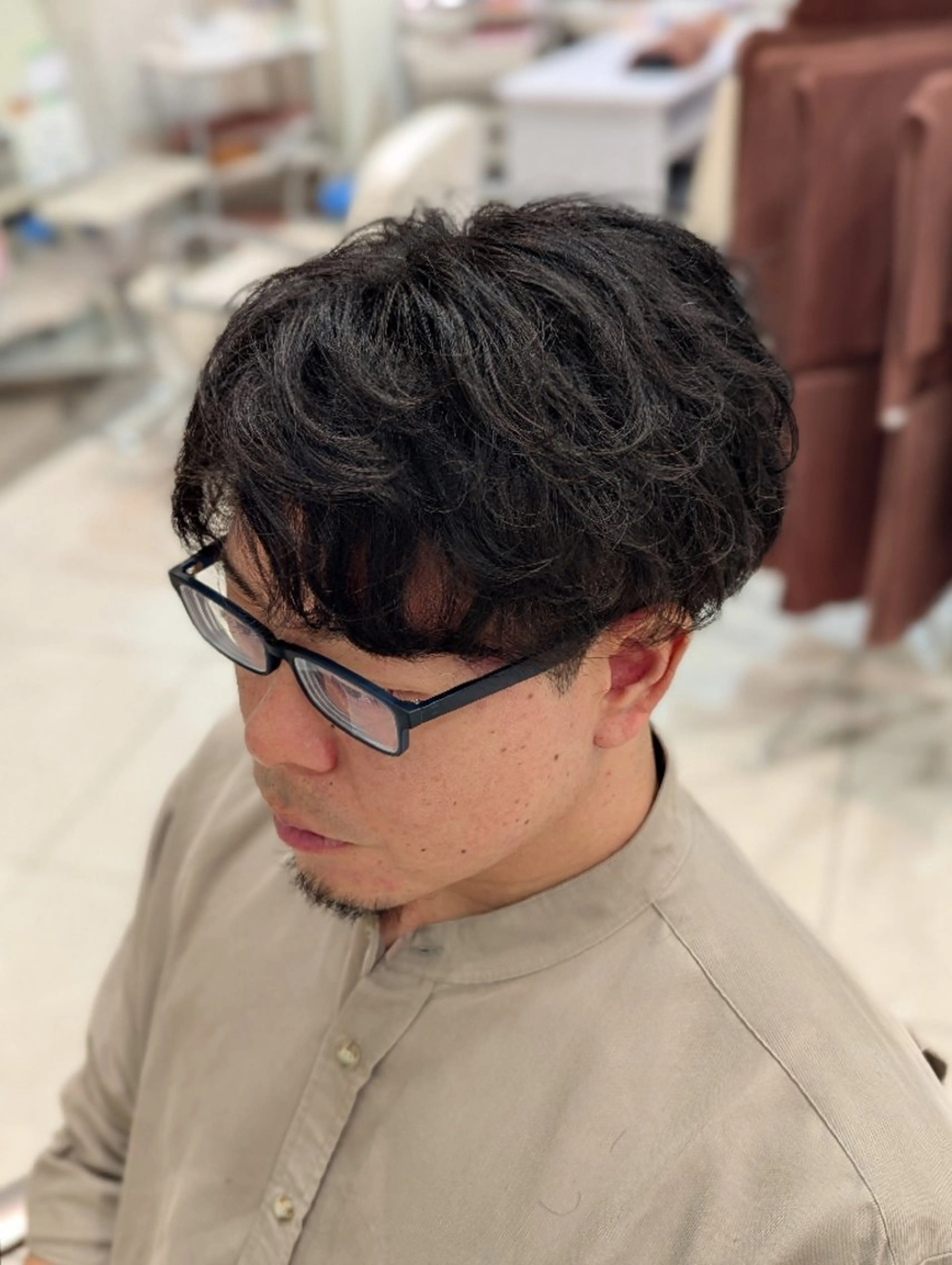 ショート パーマ メンズ 髪質改善 カミムラのヘアスタイル