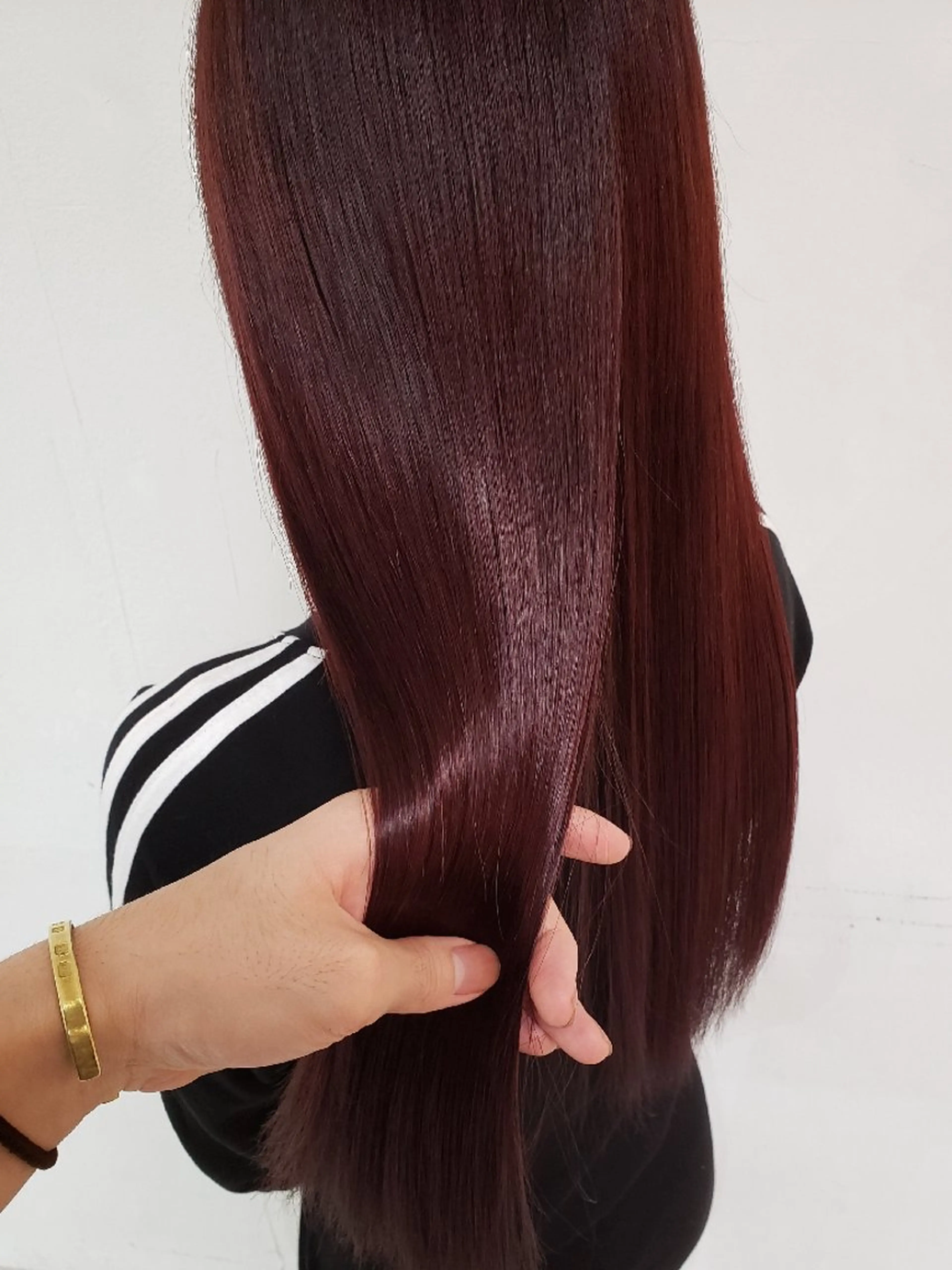 ロング カラー ヘアアレンジ ケアカラー レッドカラー バイオレットカラー 髪質改善 縮毛矯正 縮毛矯正 トリートメント 成瀬 弘光のヘアスタイル