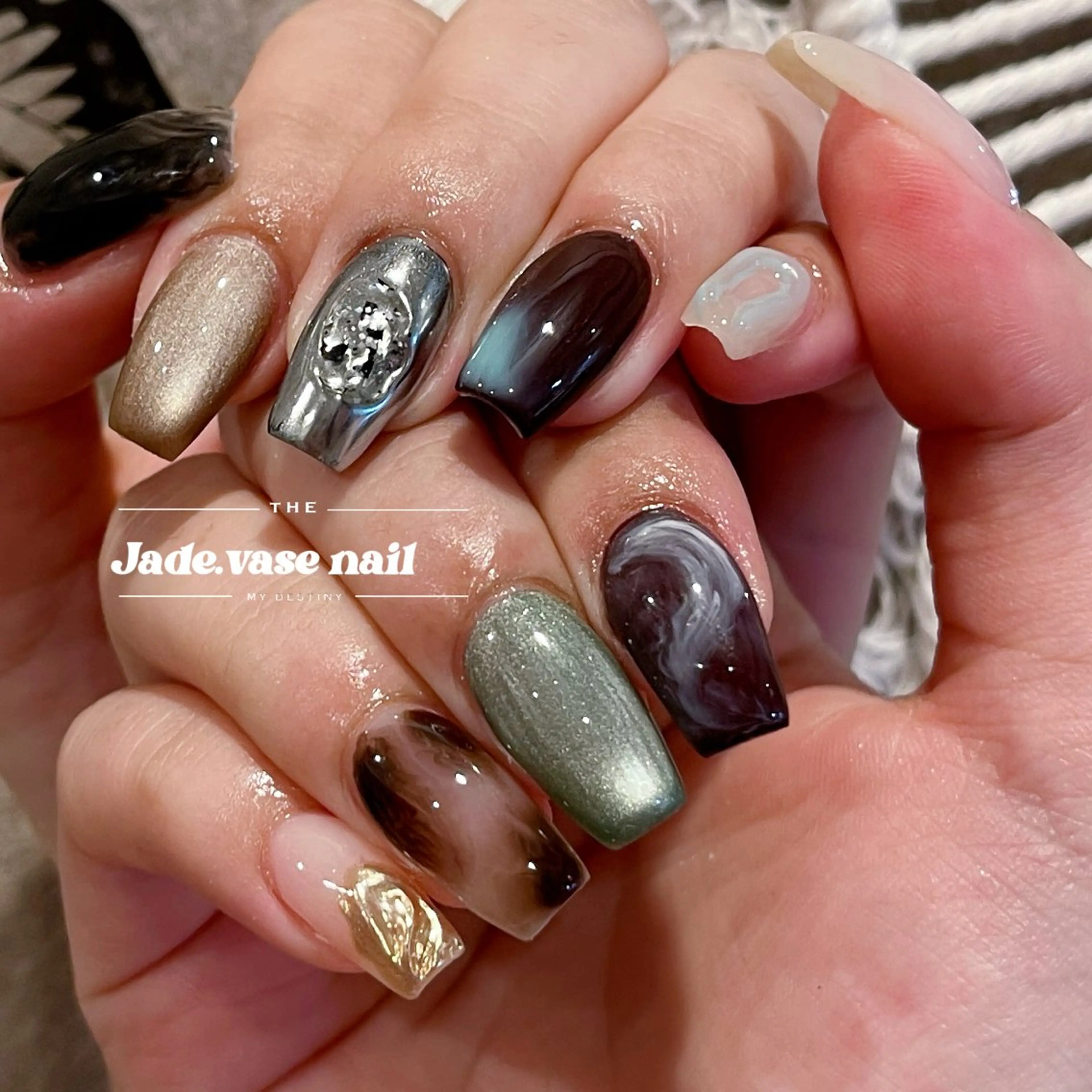 ネイル ニュアンスネイル ハンドネイル ハンドケア ✰Jade.vase 银座のネイルデザイン