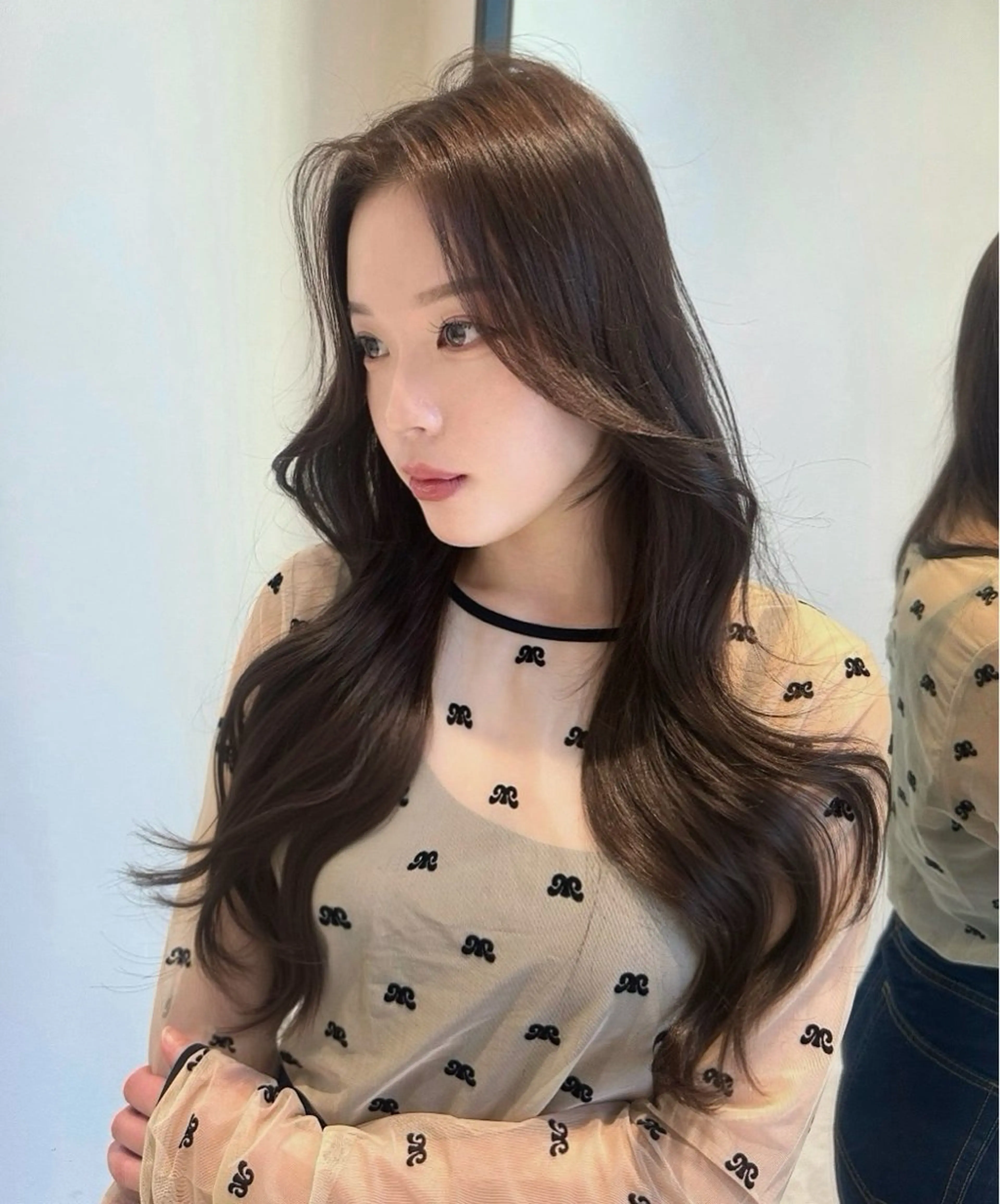 ロング チョコレートブラウン レイヤーカット 🎀透明感カラー shizuka🎀のヘアスタイル