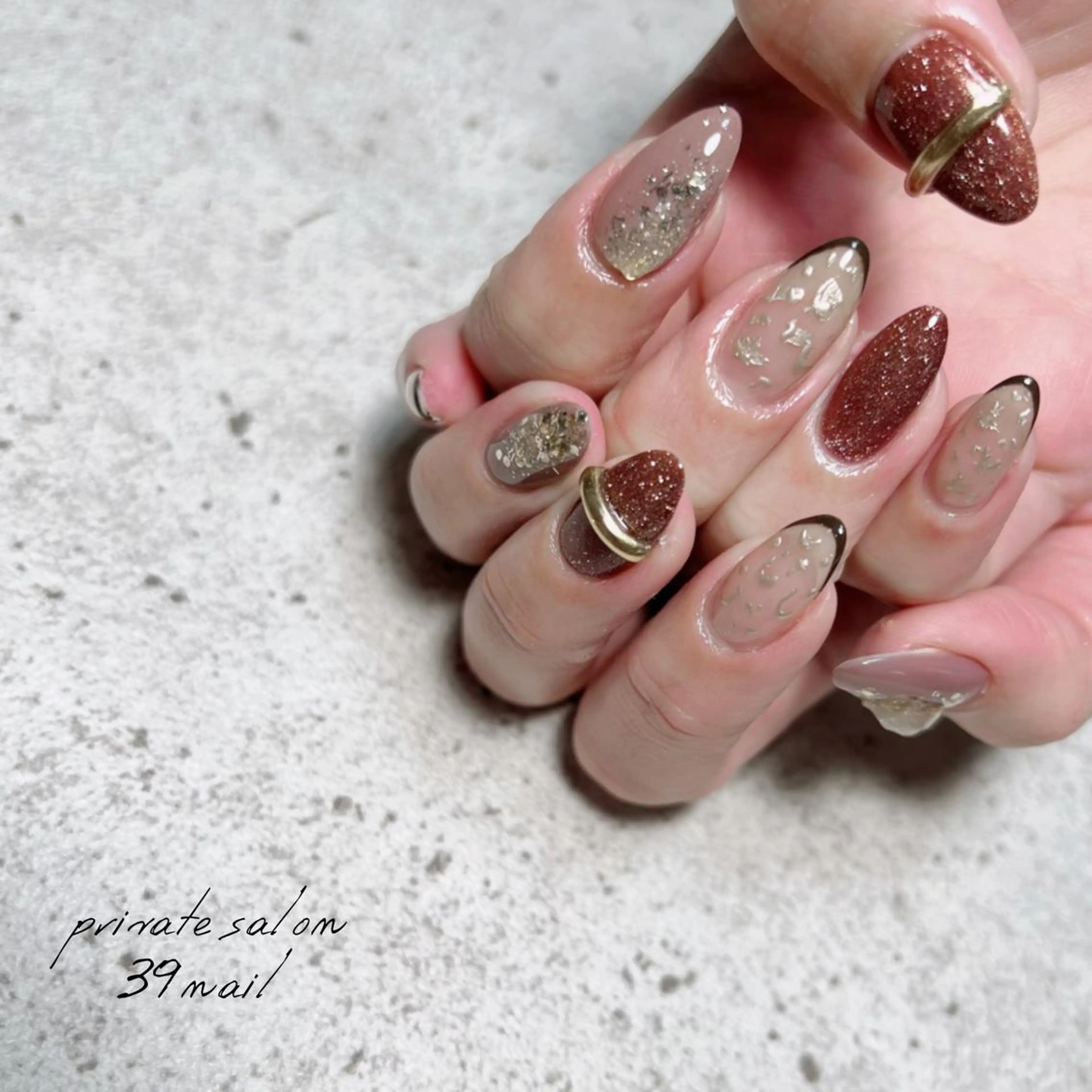 ミディアム ネイル ハンドネイル 京橋 【39nail】のネイルデザイン