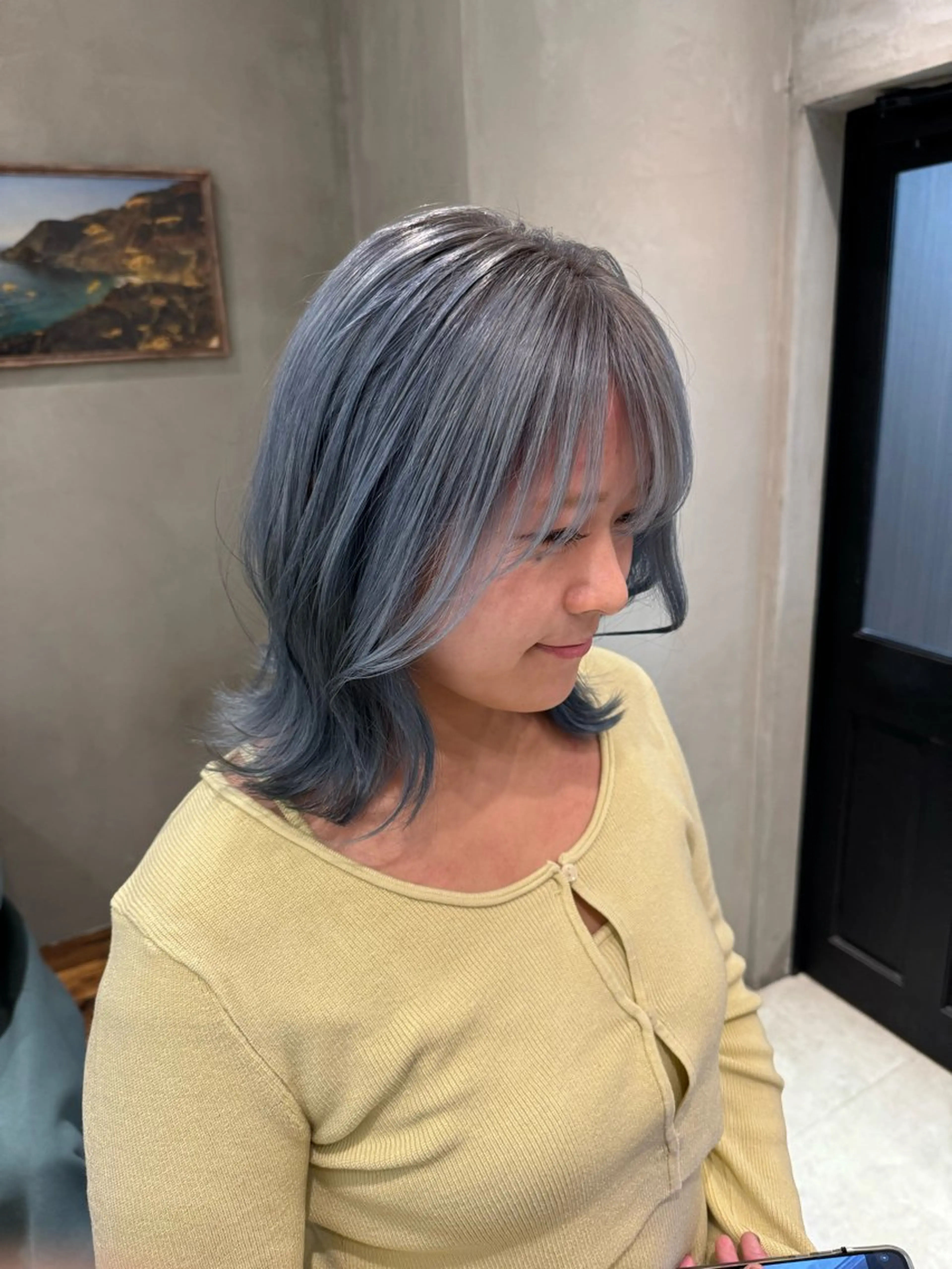 セミロング カット ヘアカラー トリートメント 顔周りcut・ご相談 ＝新宿しずく🇰🇷のヘアスタイル