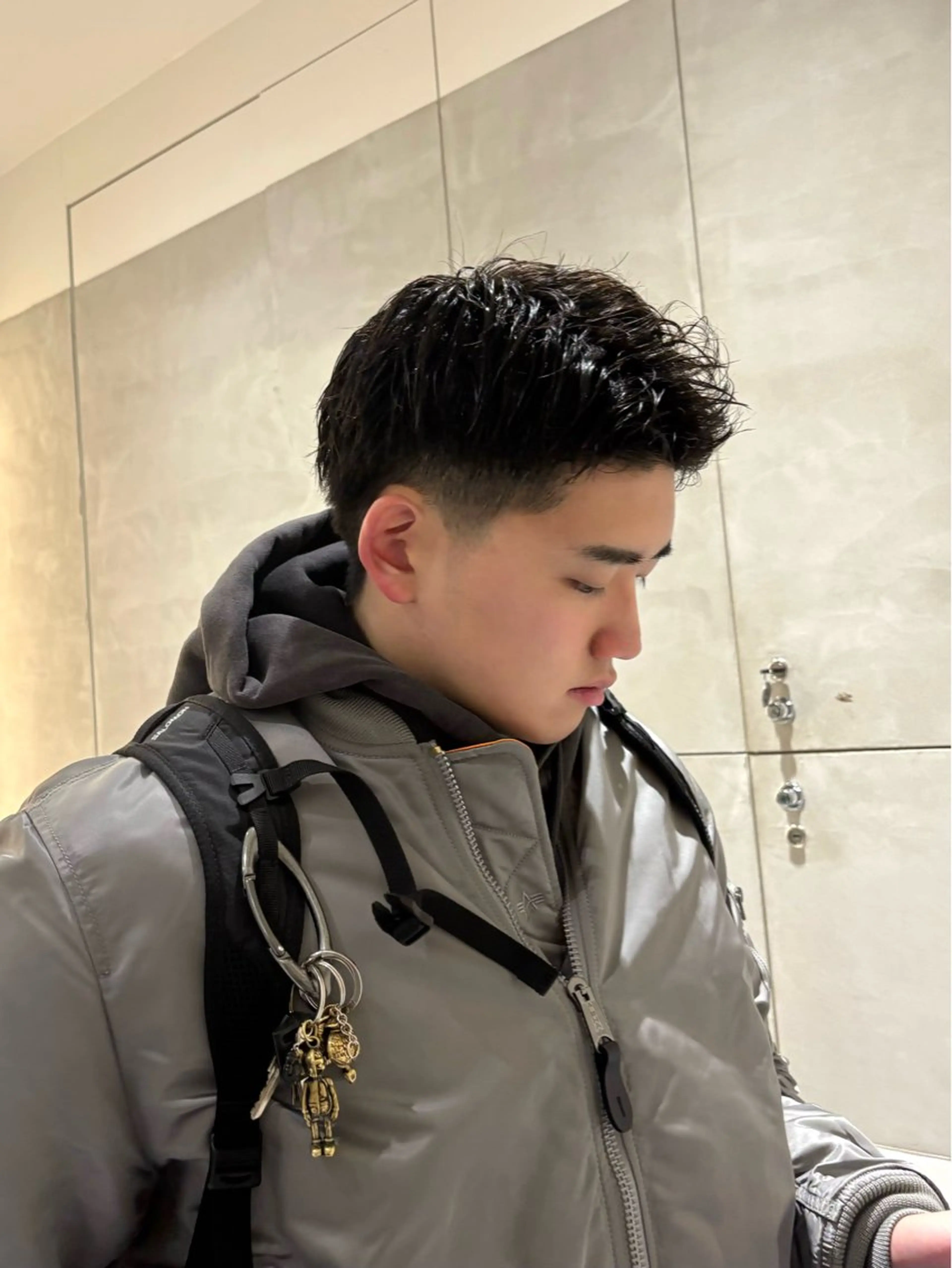 メンズ カット パーマ Rino🎀/盛れる 顔周りカット🪽✩のヘアスタイル