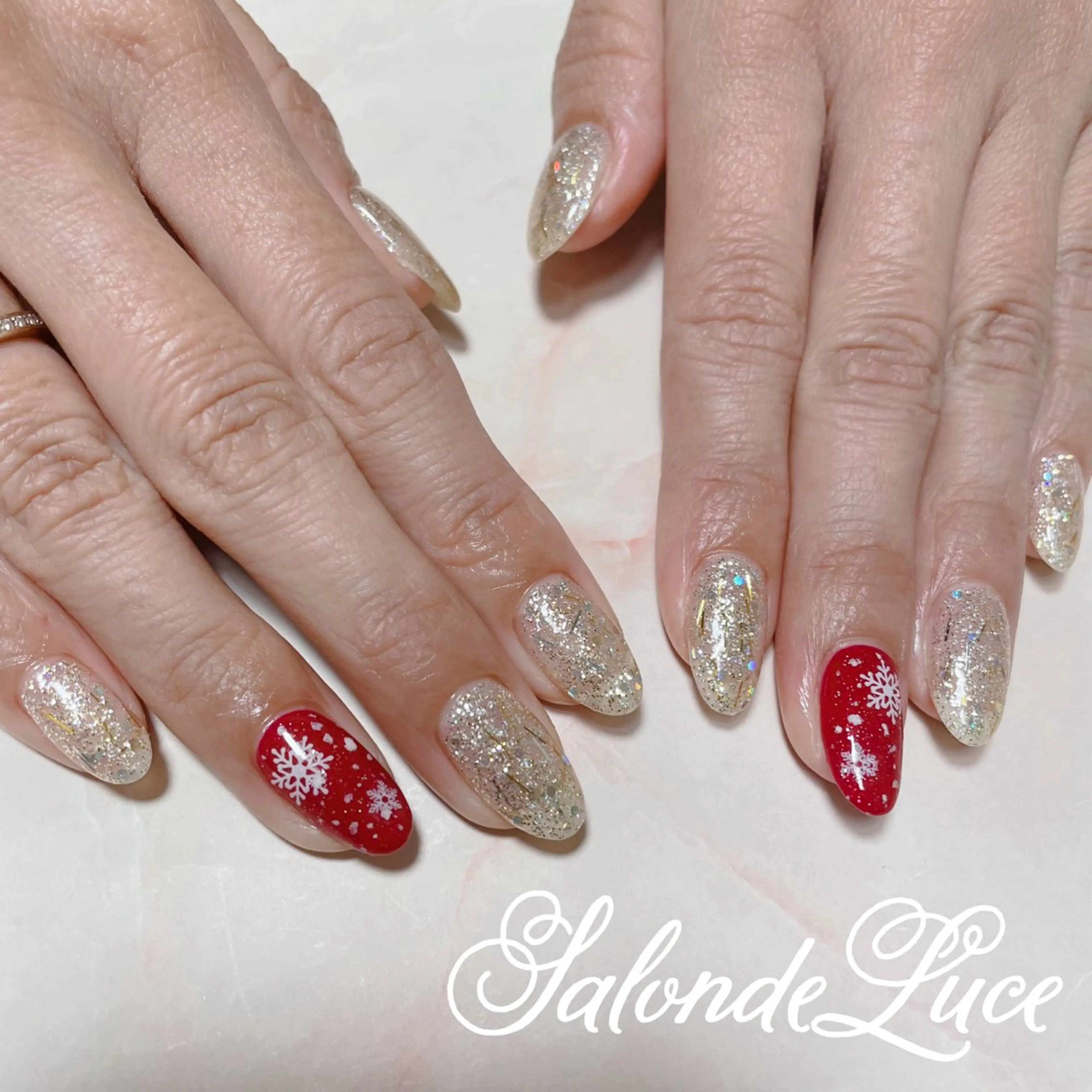 ネイル 冬ネイル クリスマス Salon de Luceのネイルデザイン