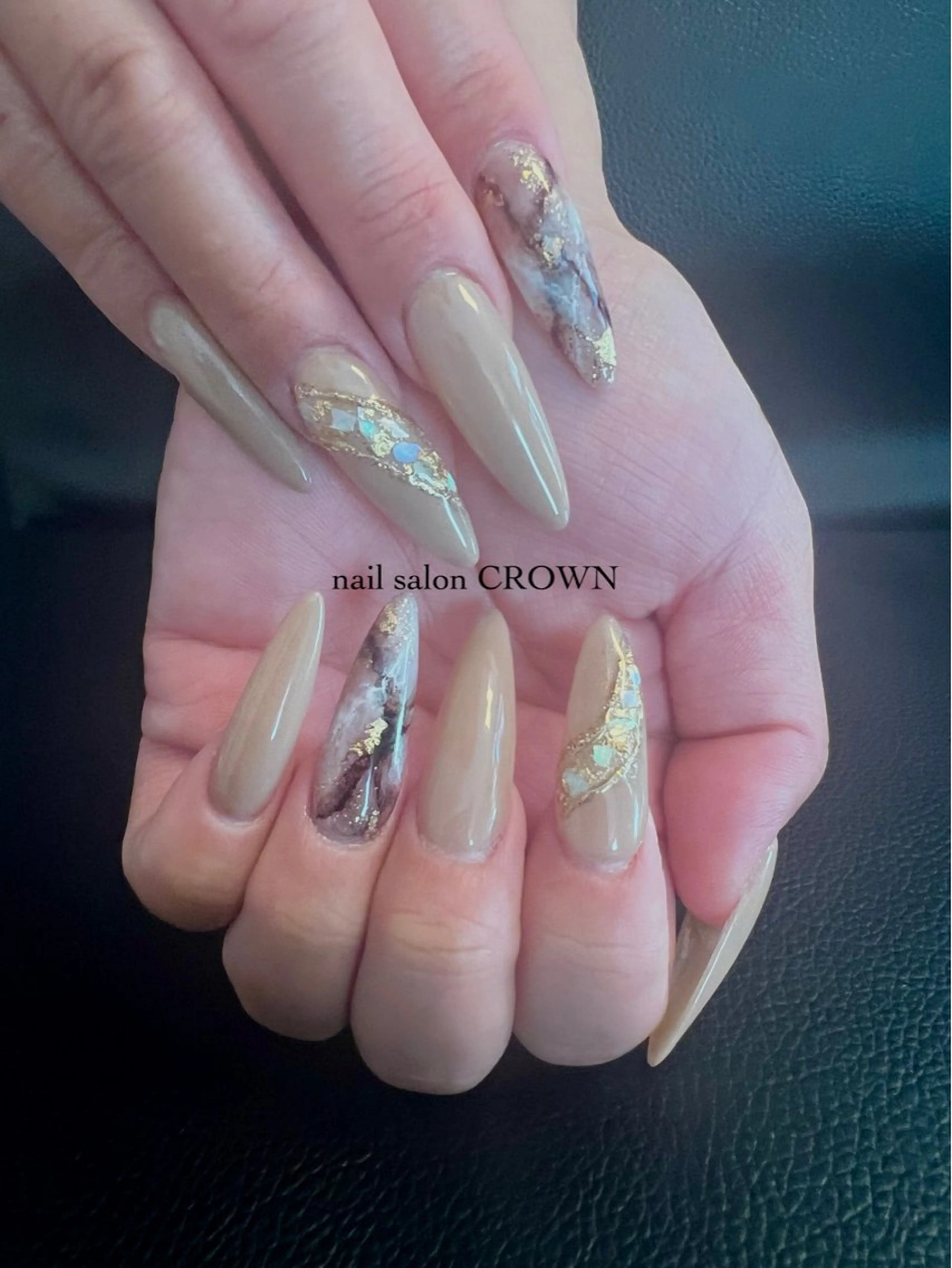 ネイル 大理石ネイル(マーブル) nail salon CROWNのネイルデザイン