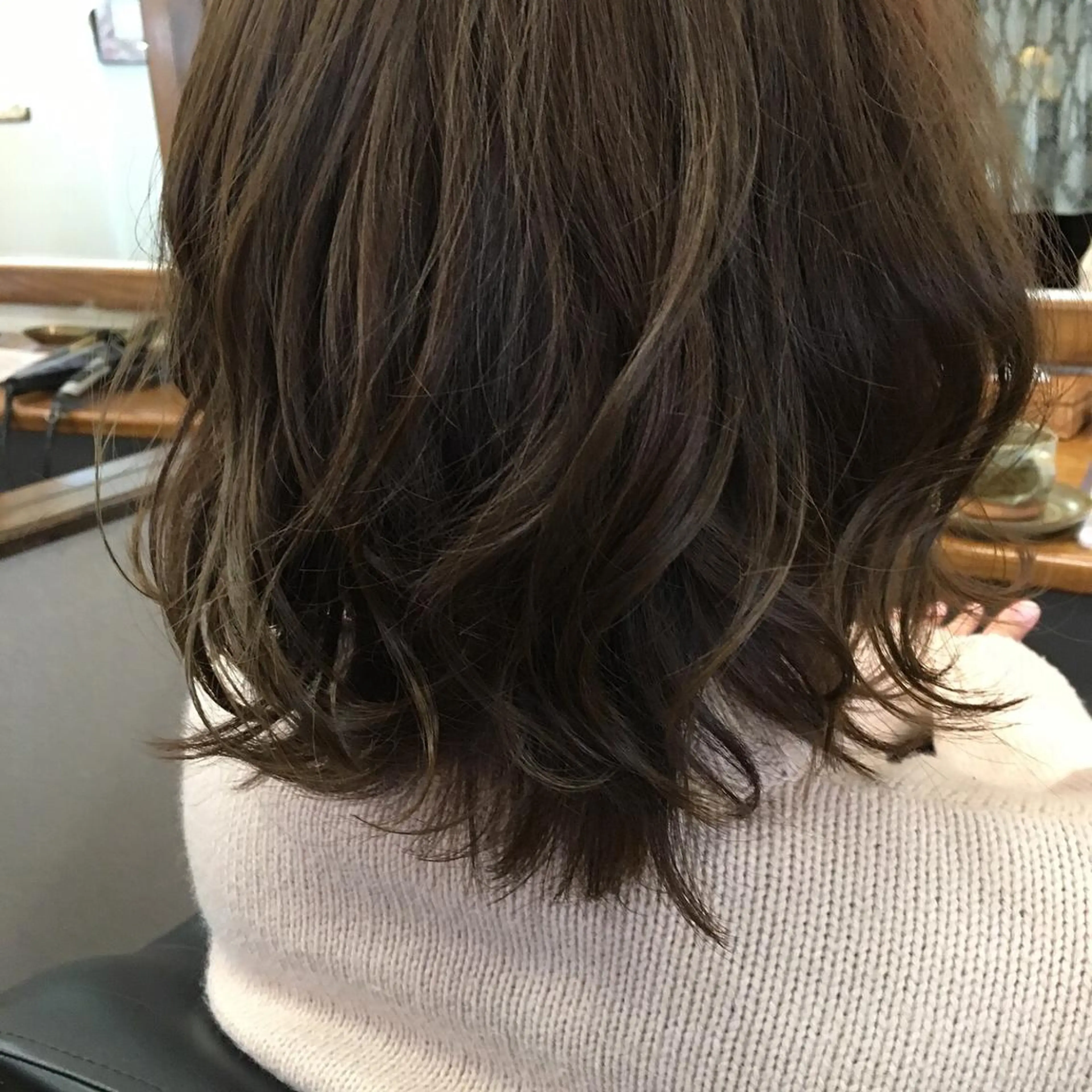 ミディアム カラー アディクシーカラー ブラウンカラー カット ヘアカラー 五十嵐 聡のヘアスタイル