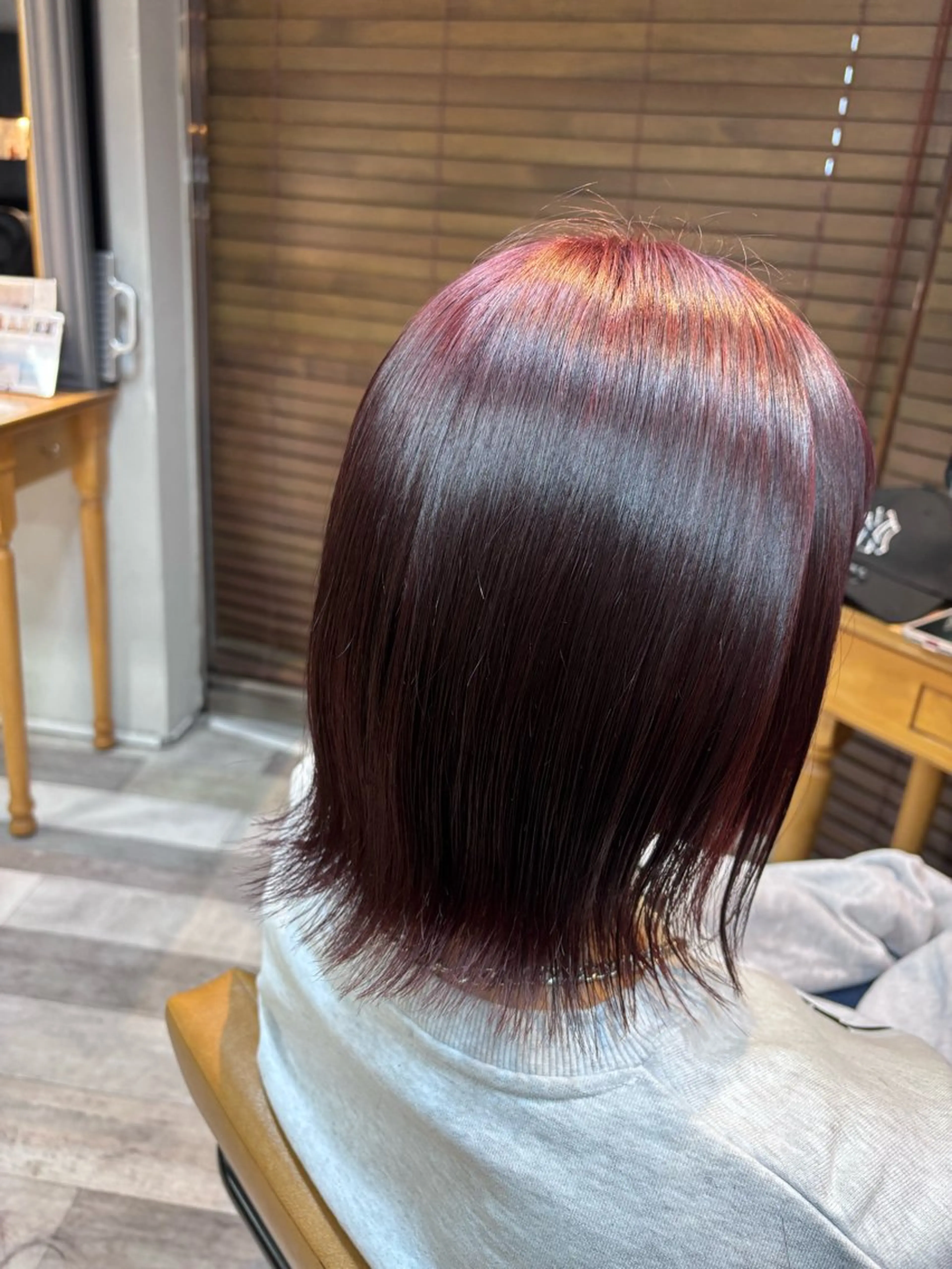 ショート カラー レッドカラー 岡本樹一 🍁のヘアスタイル