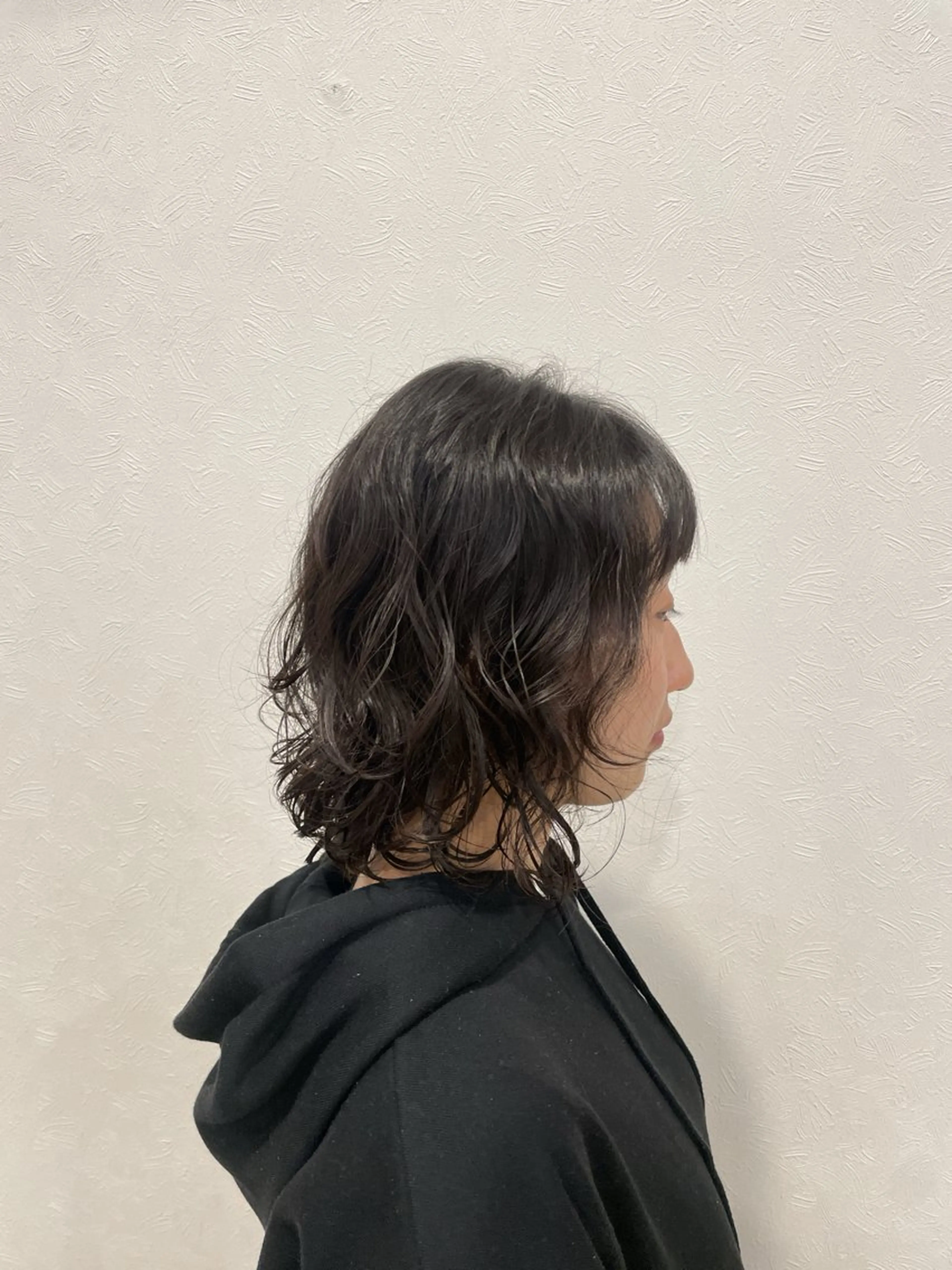 ミディアム レイヤーカット 原口 れいなのヘアスタイル