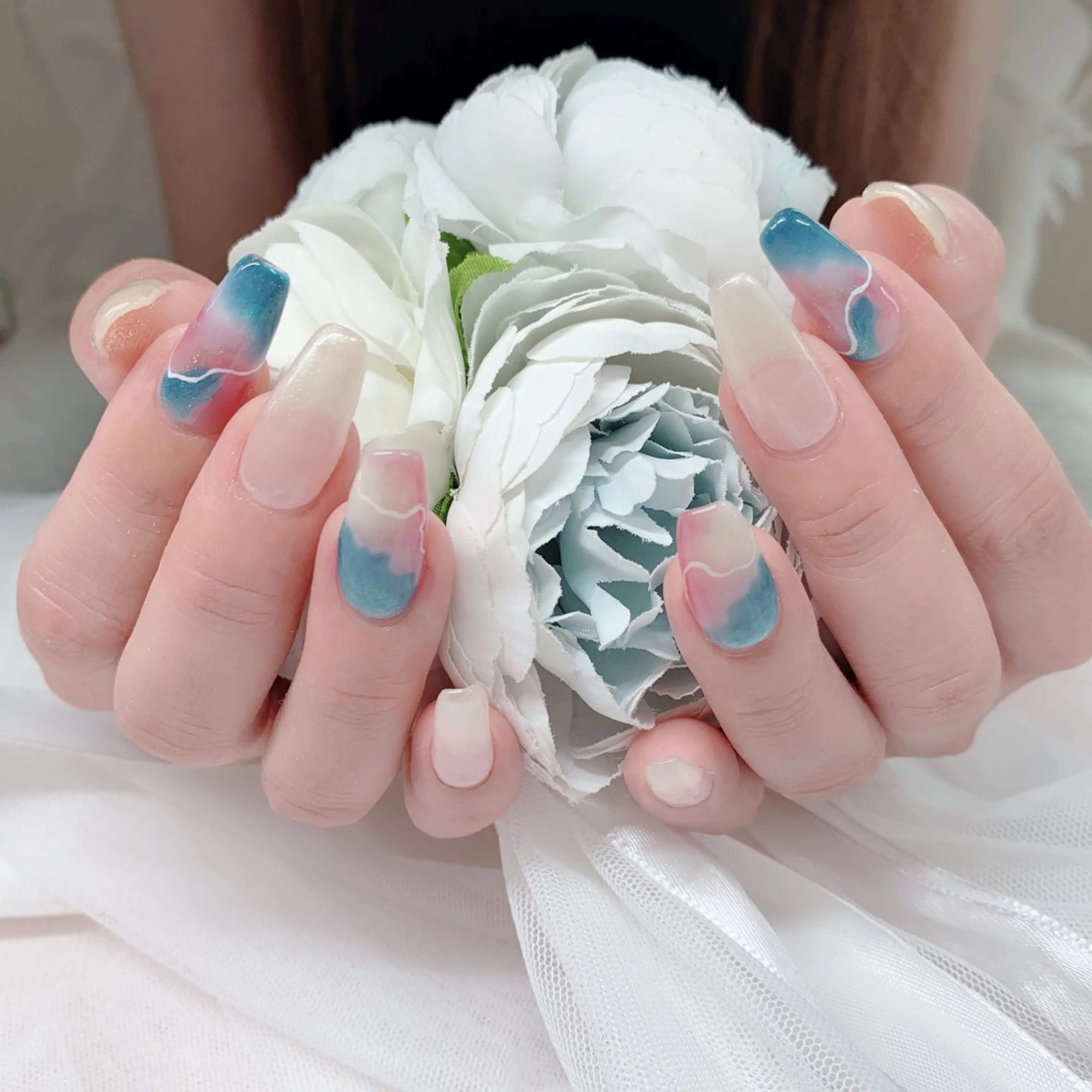 【Hand】 4本アートのネイルデザインです♪超かわい💗の写真