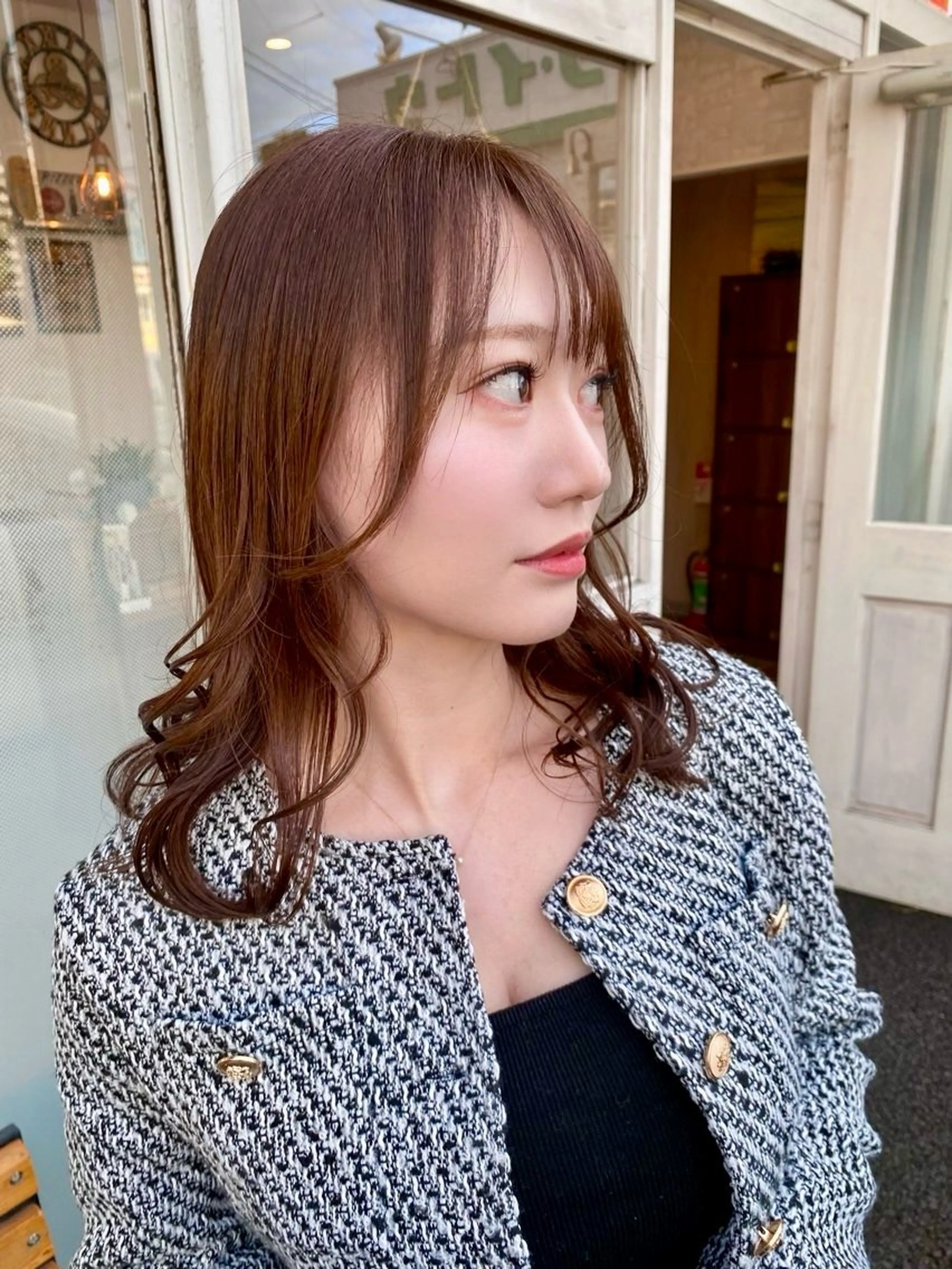 セミロング カット ヘアカラー トリートメント 🍭透明感カラー 志賀拓海🍬🌈のヘアスタイル