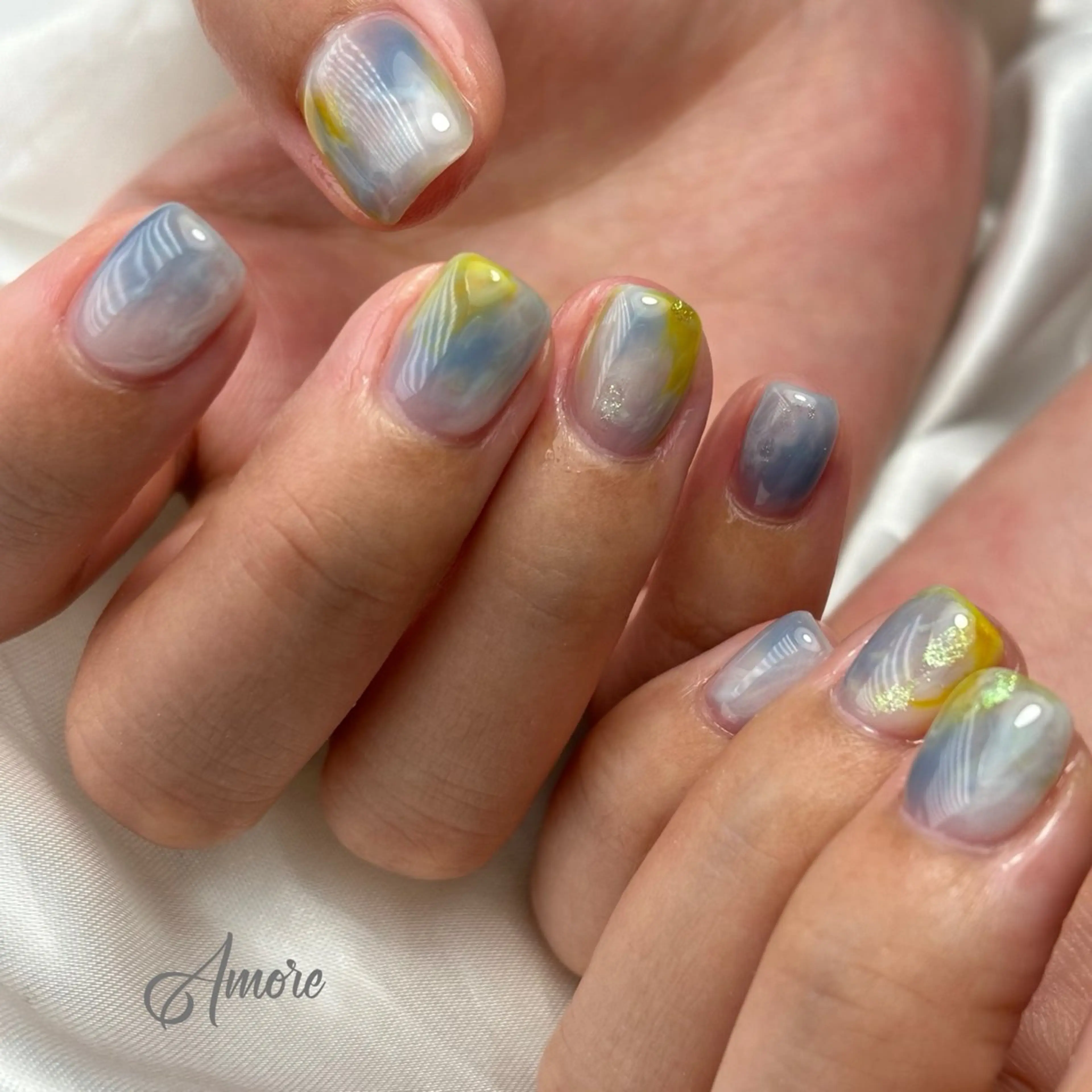 ネイル ジェルネイル キラキラネイル 韓国ネイル マグネットネイル パラジェル You kyehwaのネイルデザイン