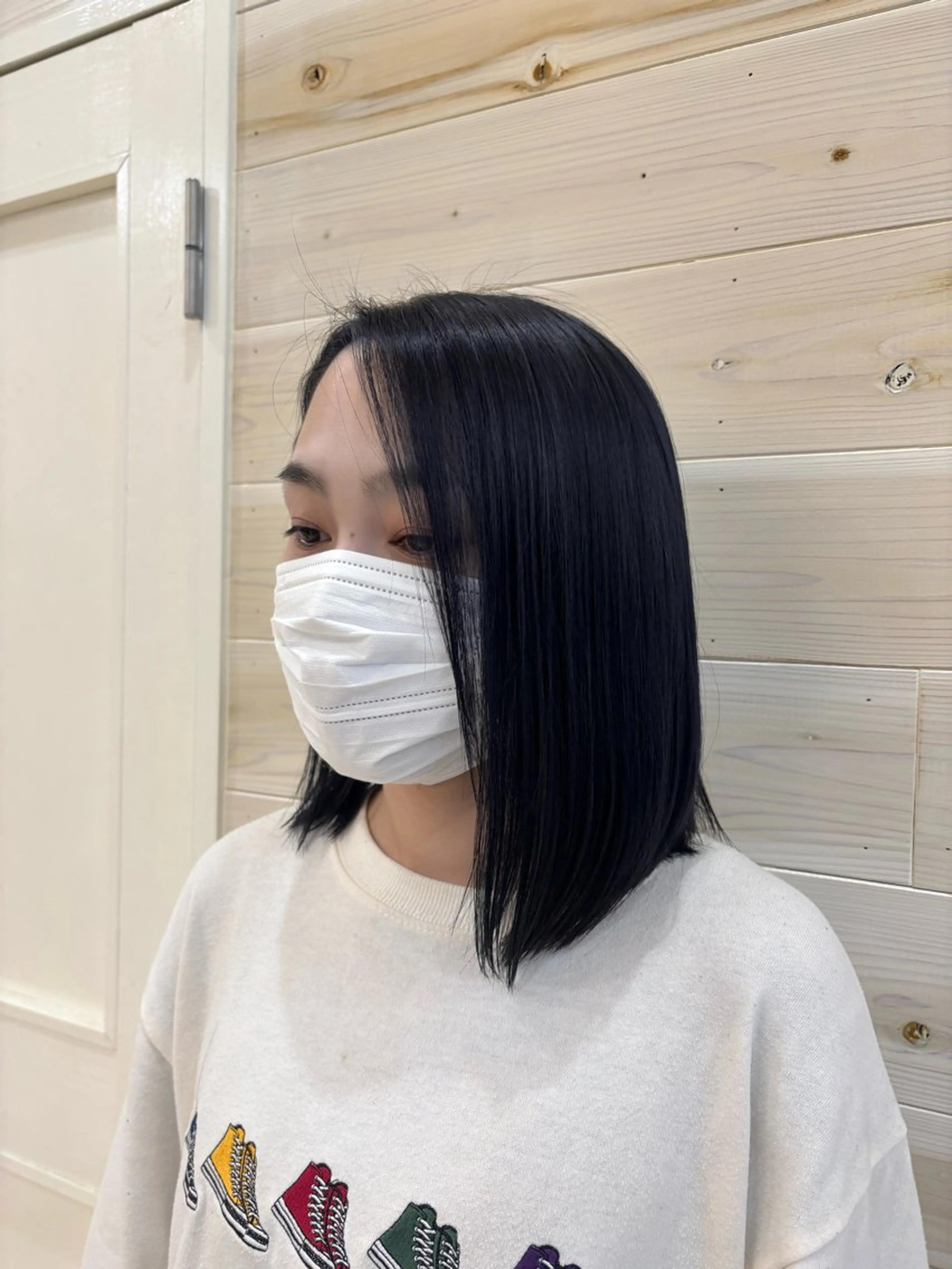 ミディアム カラー ブリーチ ネイビーカラー カット ヘアカラー 田野倉NEXT店 美髪ニストのヘアスタイル