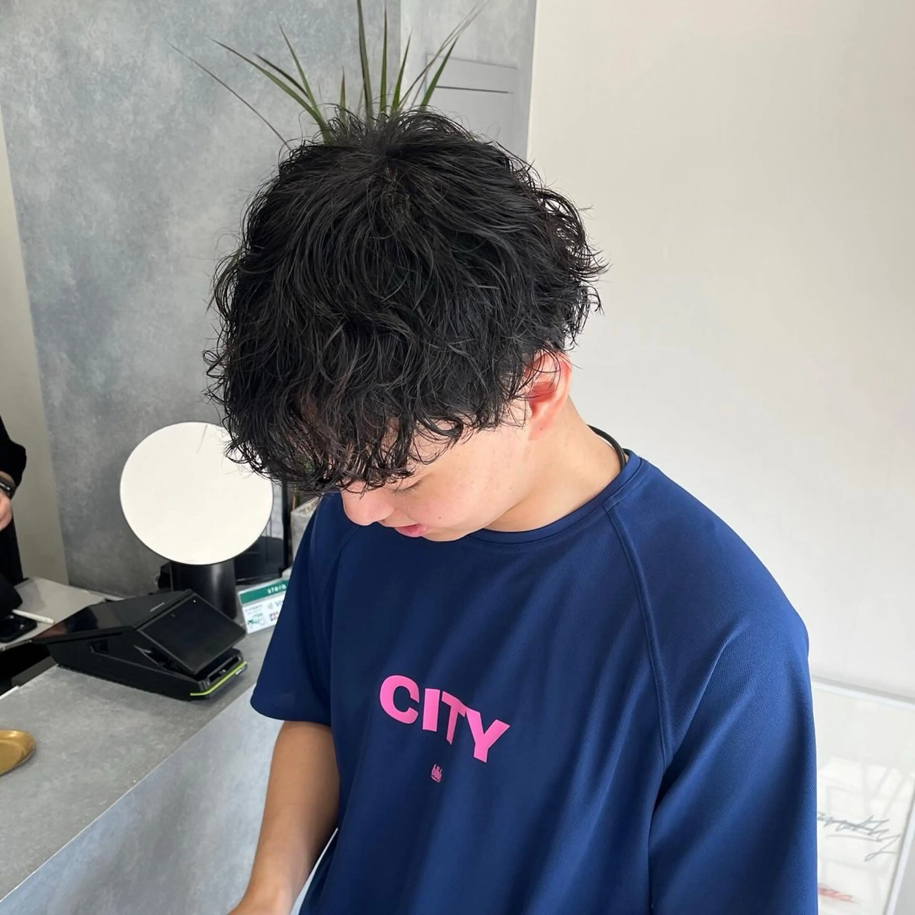 ショート メンズ メンズパーマ 🖱️ナチュラルヘア 鍋谷美帆🖱️のヘアスタイル