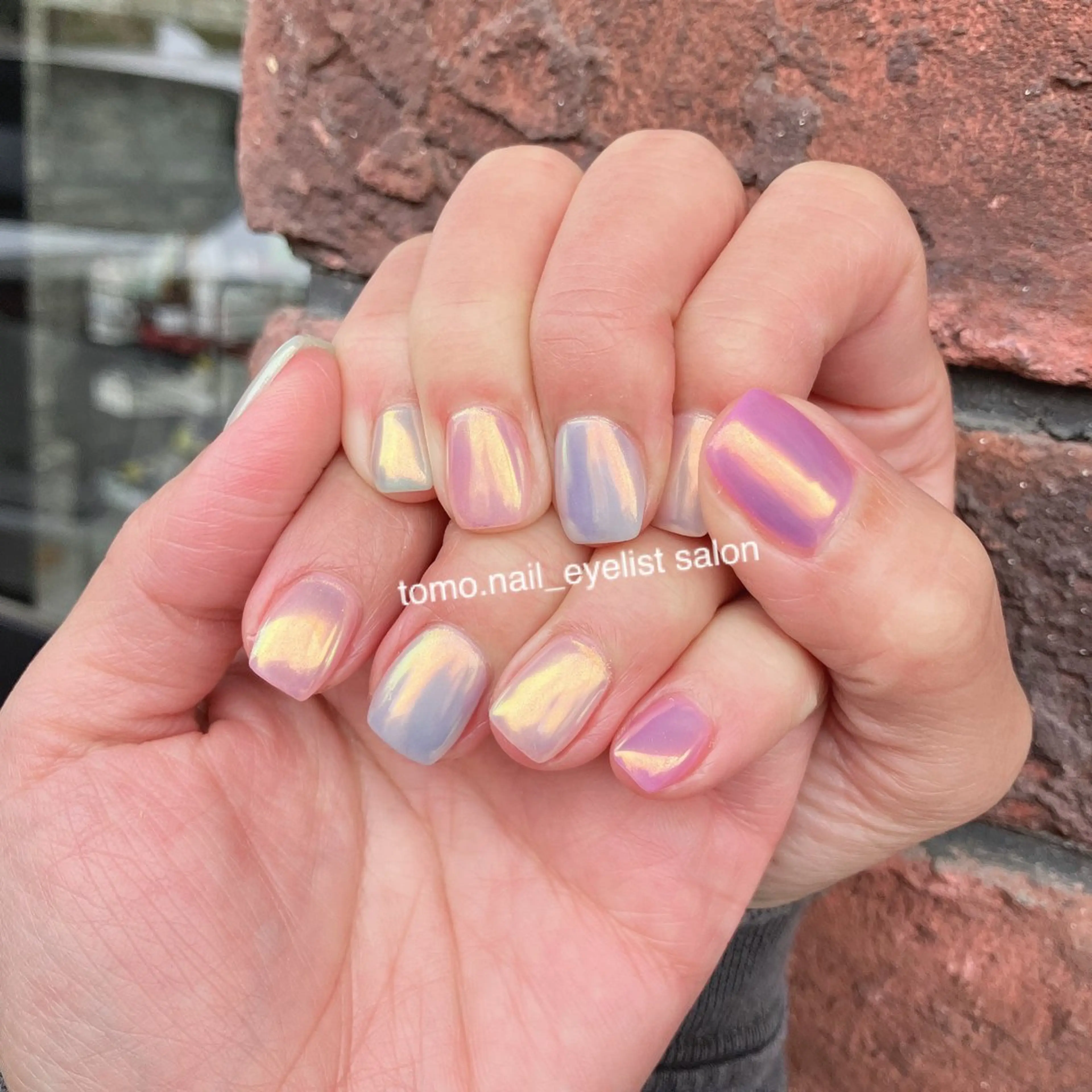 ネイル ジェルネイル ミラーネイル ワンカラーネイル ソフトジェル tomonail eyelistのマツエク・マツパデザイン