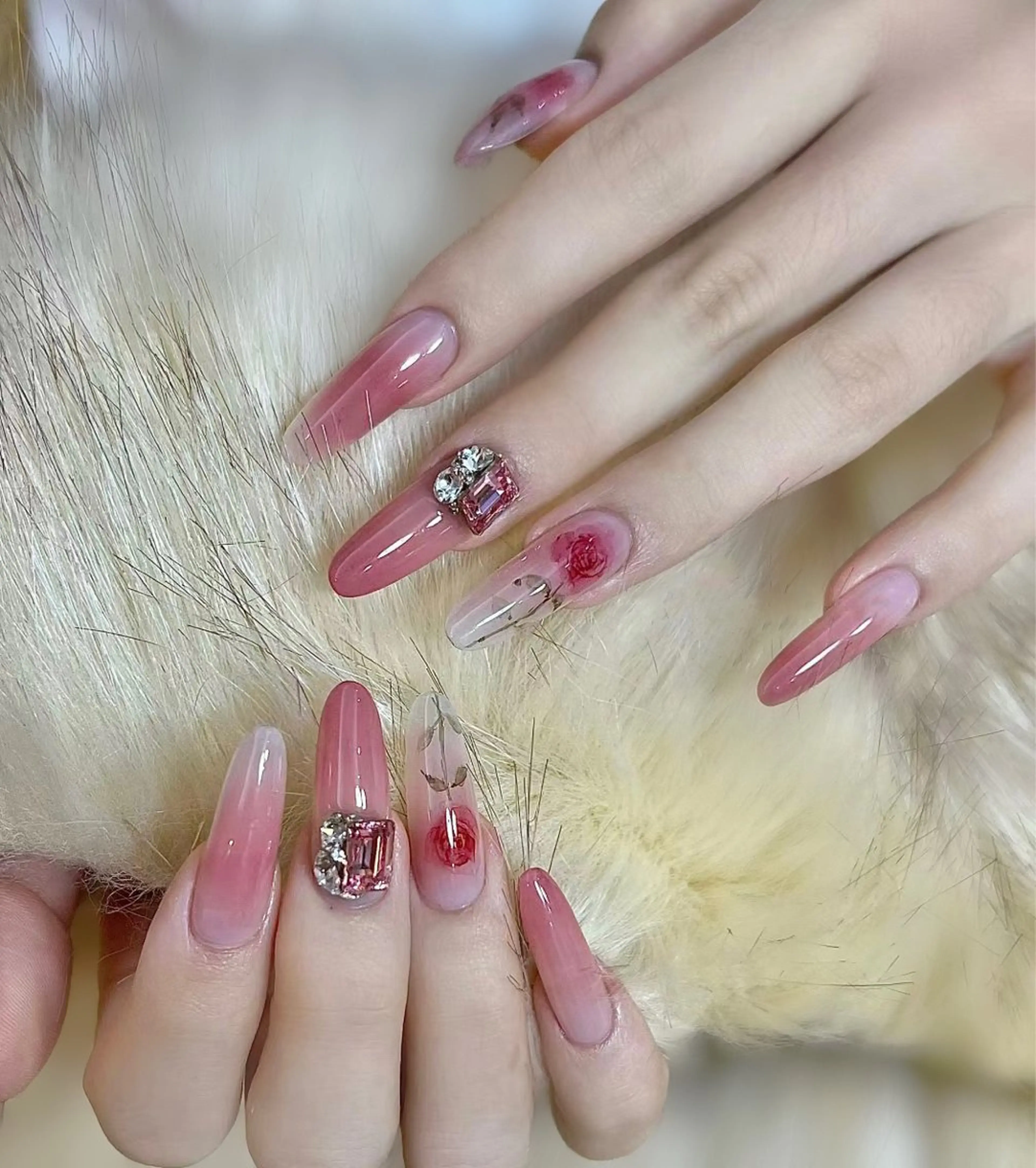 ネイル アートネイル チークネイル フレンチネイル ジェルネイル グリーン YK Beauty Salonのマツエク・マツパデザイン