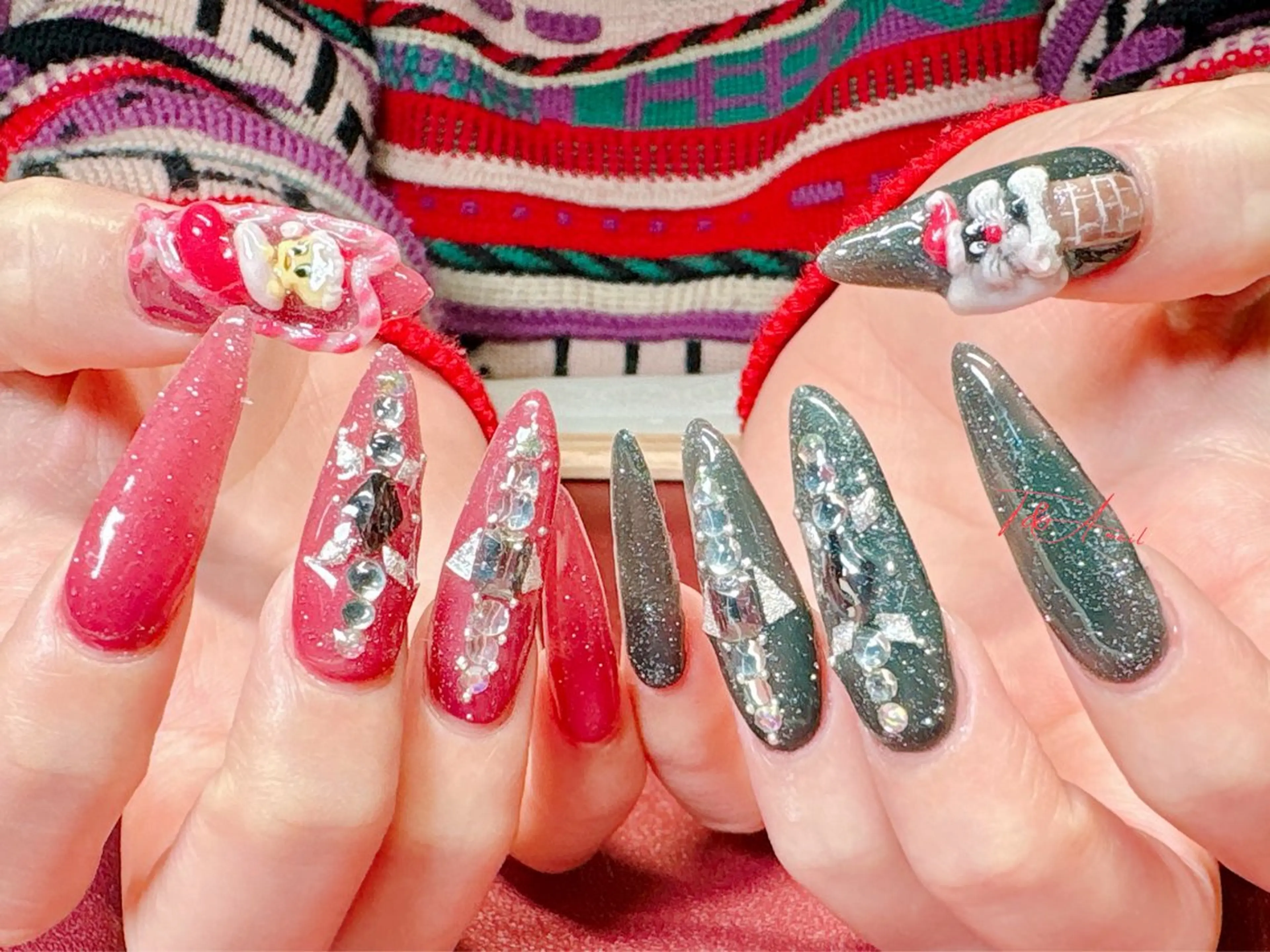 ネイル 長さ出し ジェルネイル ロングネイル スカルプネイル ハンドネイル T&A nailのネイルデザイン