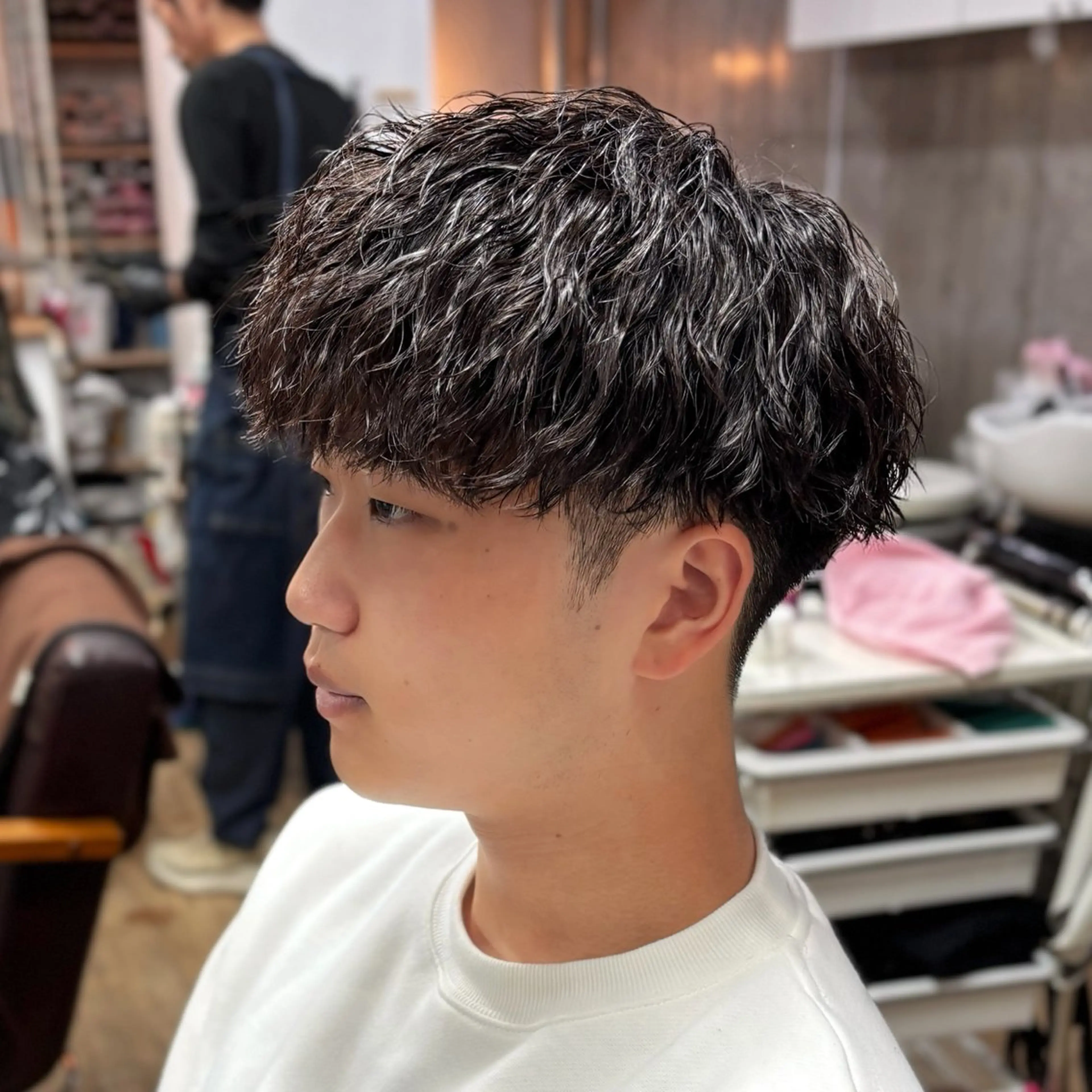 ミディアム パーマ メンズ homme, famille raugh【オム・ファミーユ・ラグ】所属・【メンズ特化】パーマ /マッシュ/ヨシダのヘアスタイル