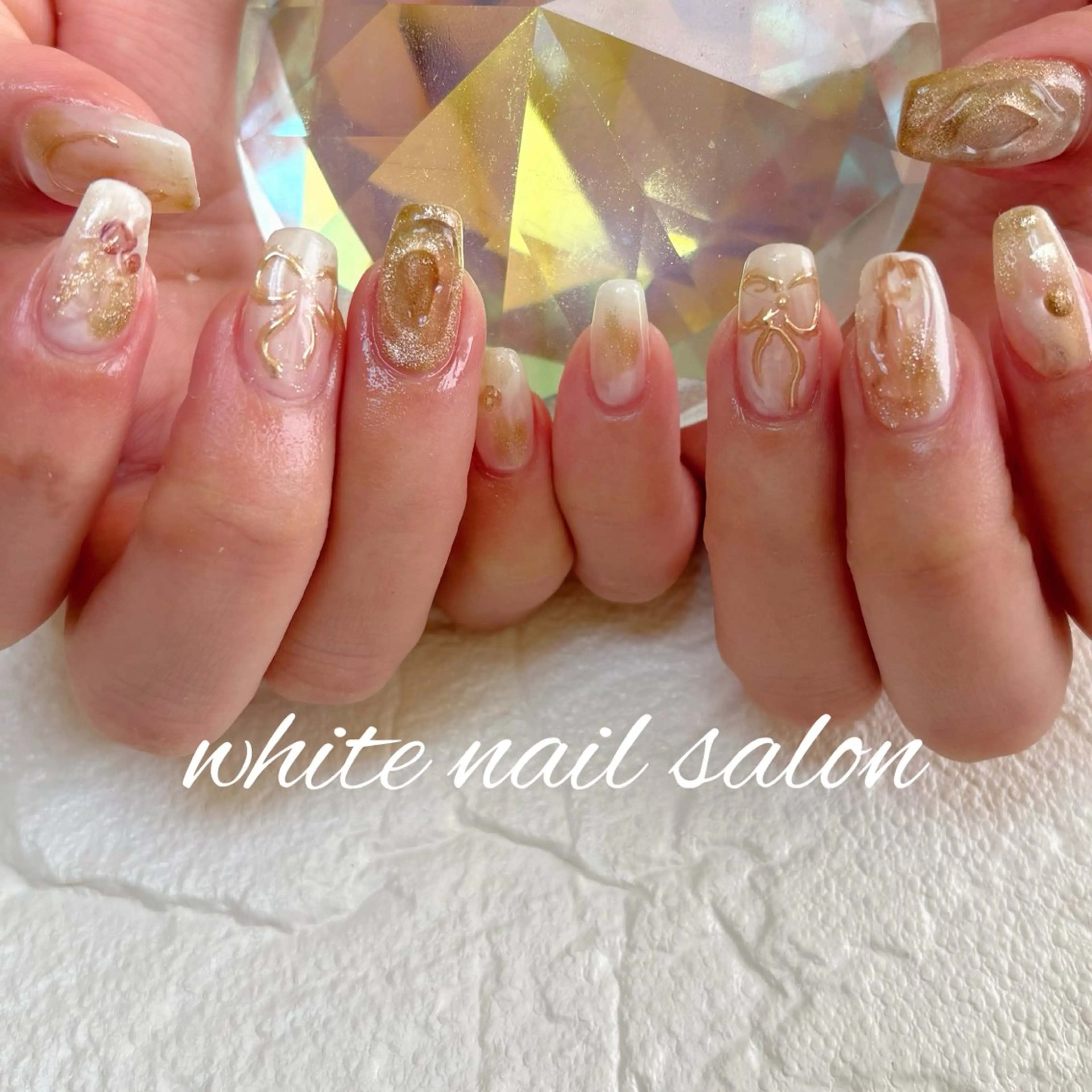 ネイル フットネイル 持ち込み ハンドネイル white nail salonのネイルデザイン
