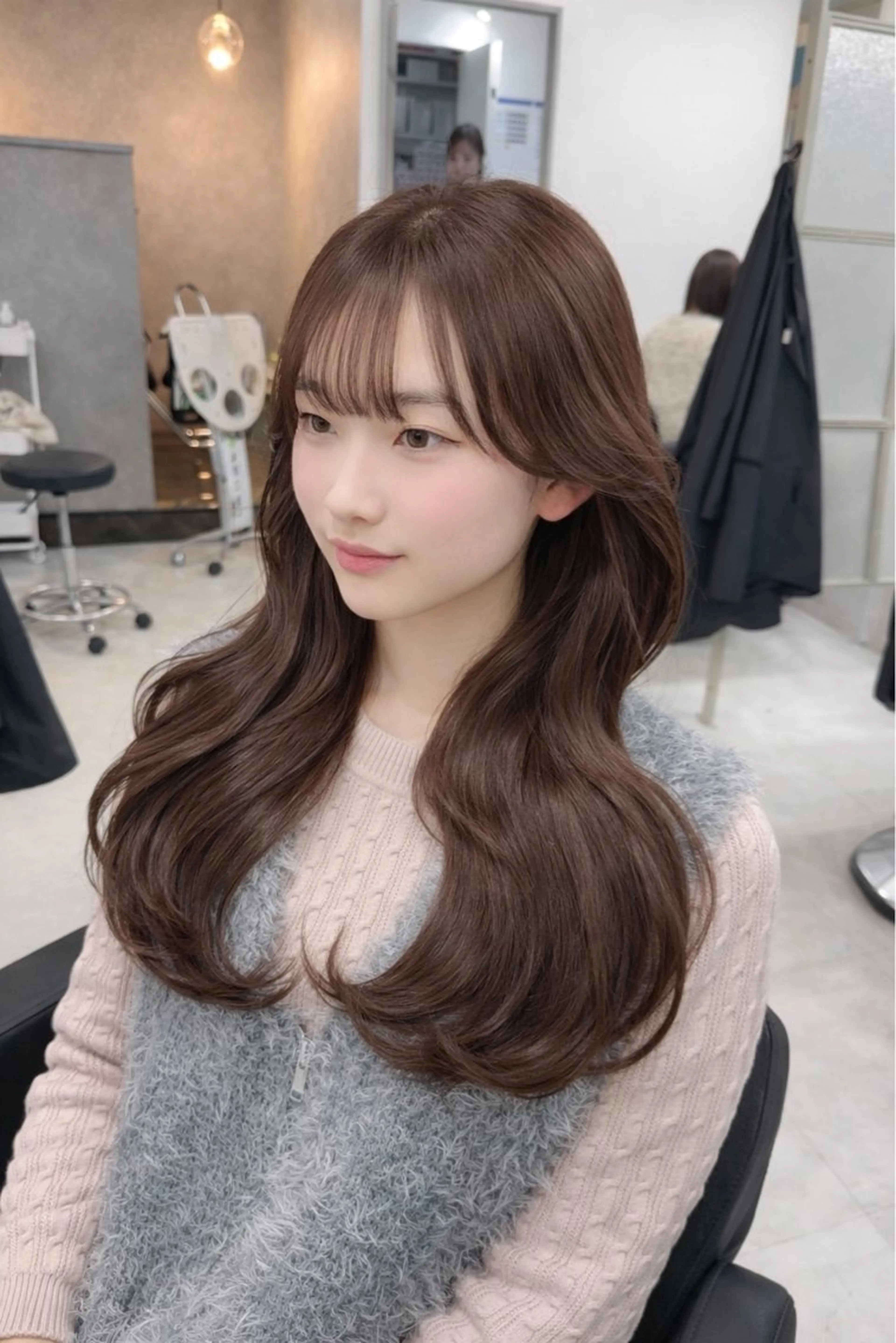 ロング カット ヘアカラー トリートメント ヘアセット MAHO/透明感カラ ー/髪質改善🍒のヘアスタイル