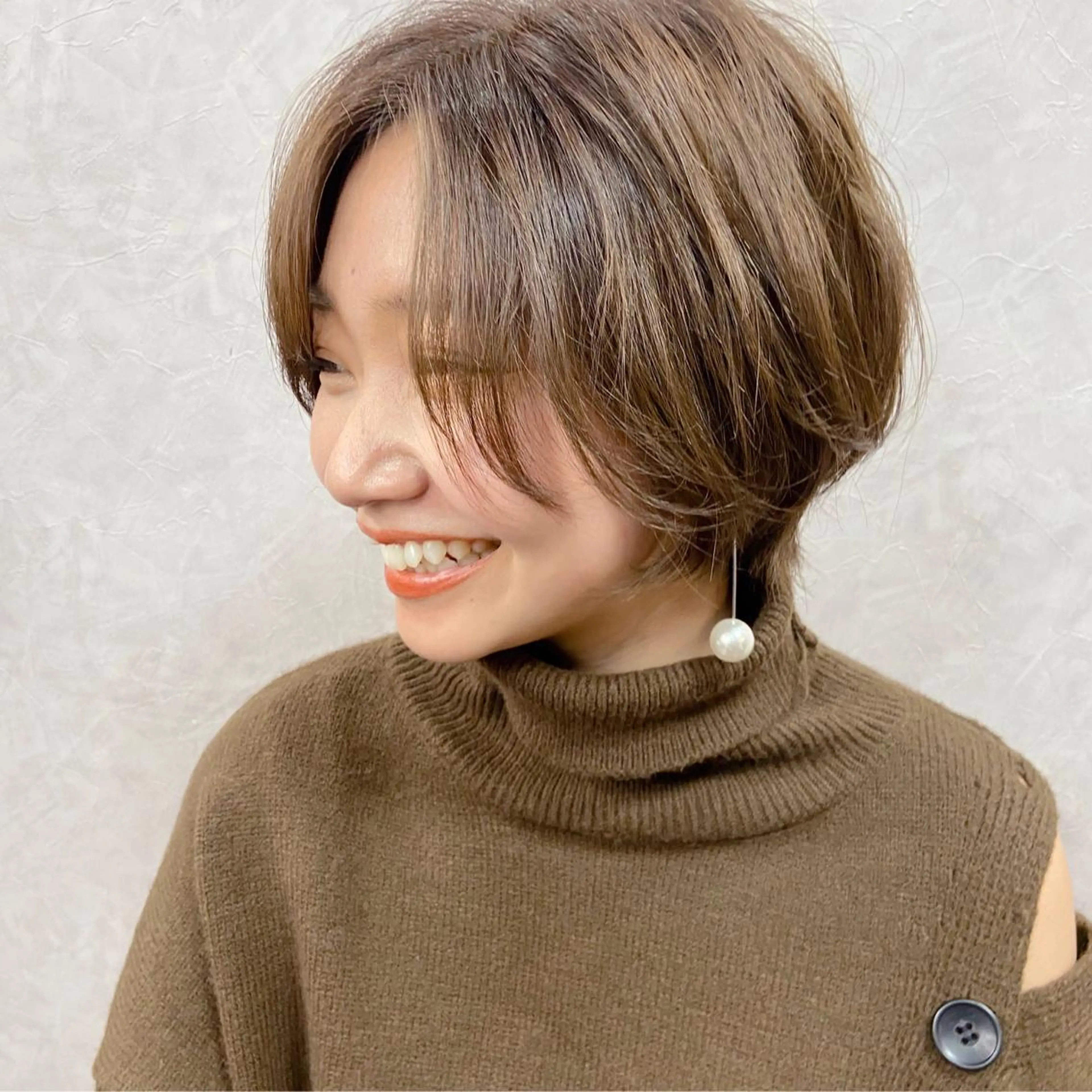 ショート パーマ ニュアンスパーマ コテ巻き風パーマ★ はるさんのヘアスタイル