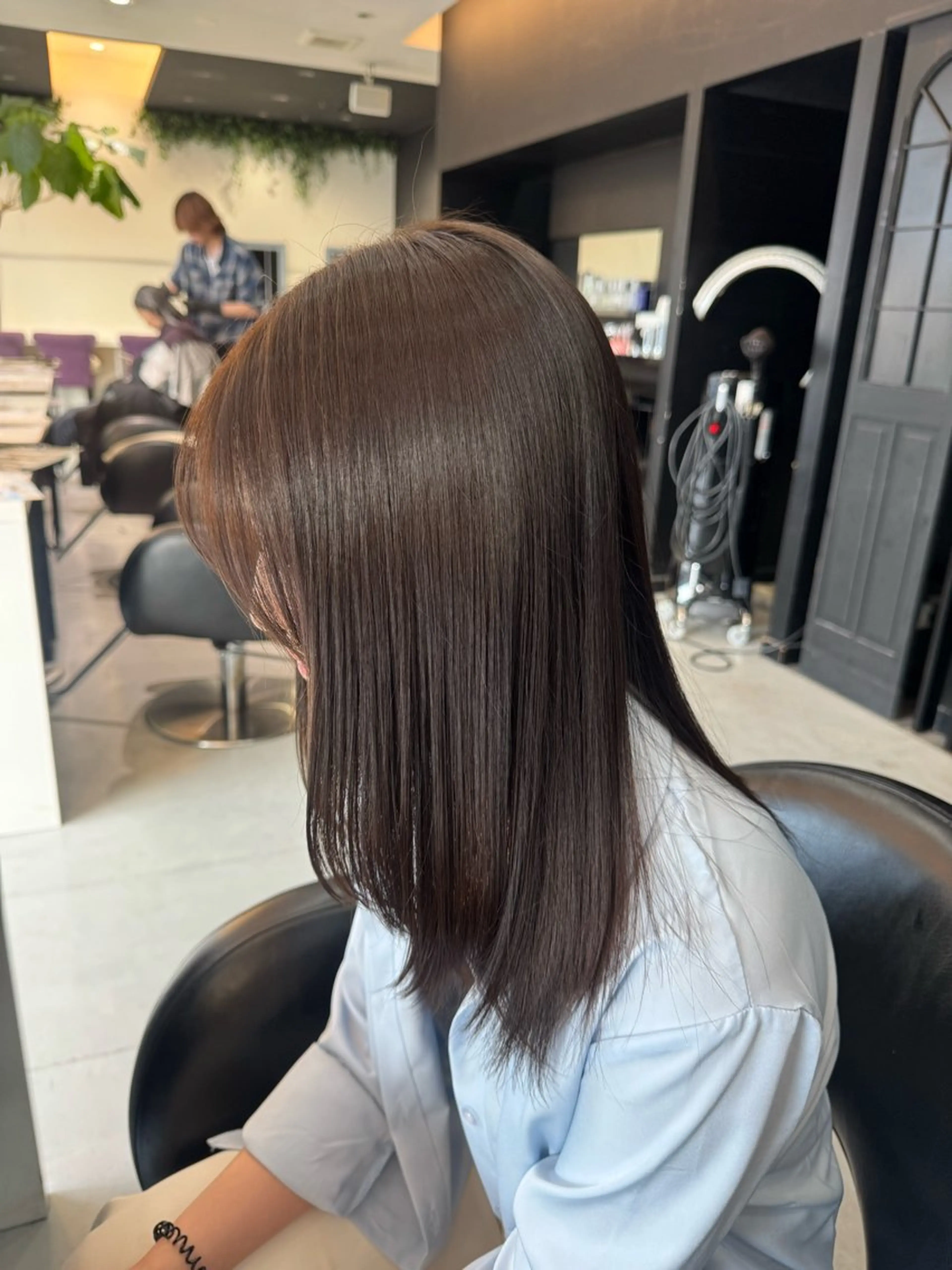 セミロング ヘアカラー トリートメント 縮毛矯正/透明感艶 カラー/暖色/miuのヘアスタイル