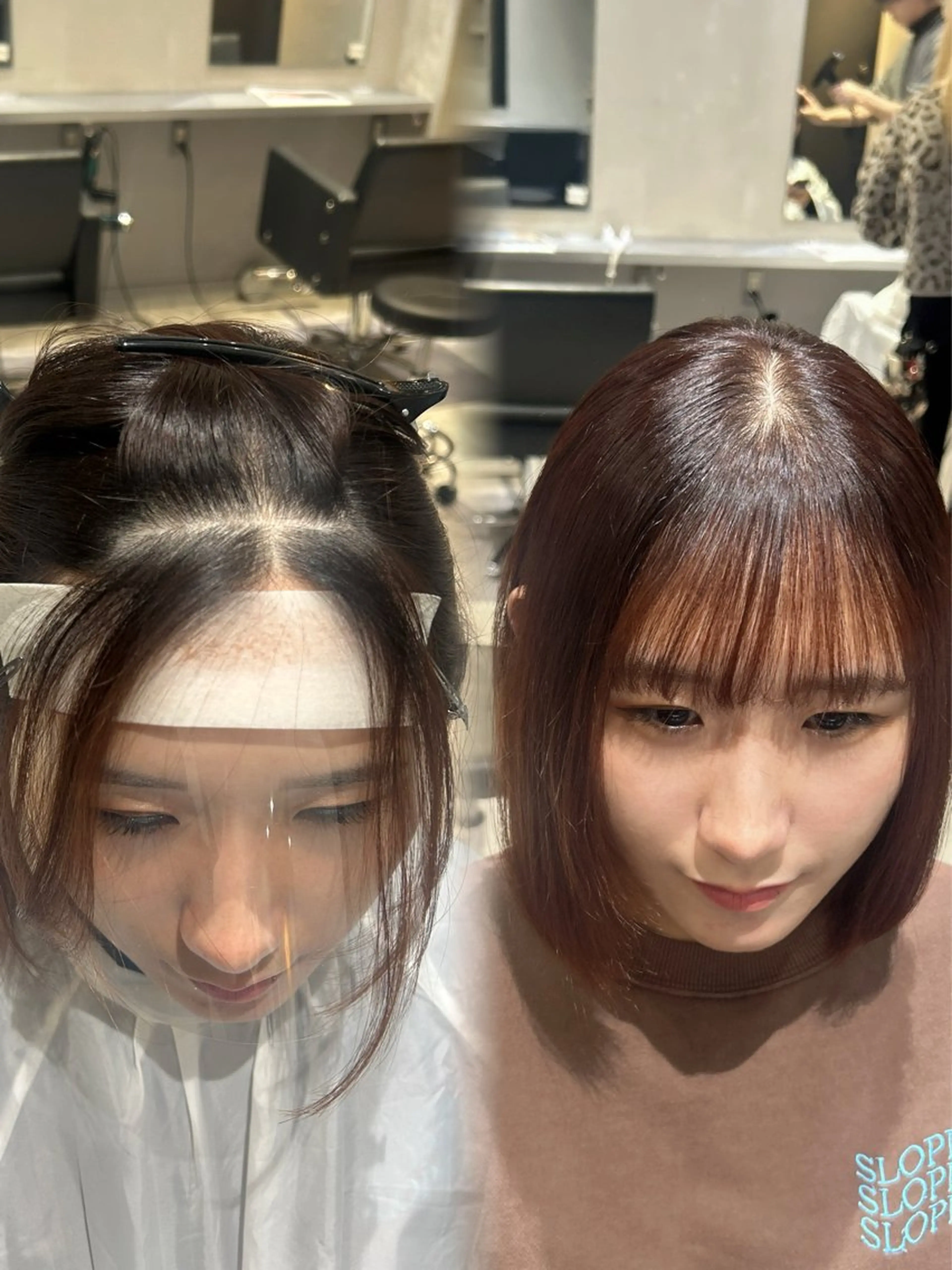 セミロング カラー レイヤーカット/ 縮毛矯正🇰🇷早坂のヘアスタイル