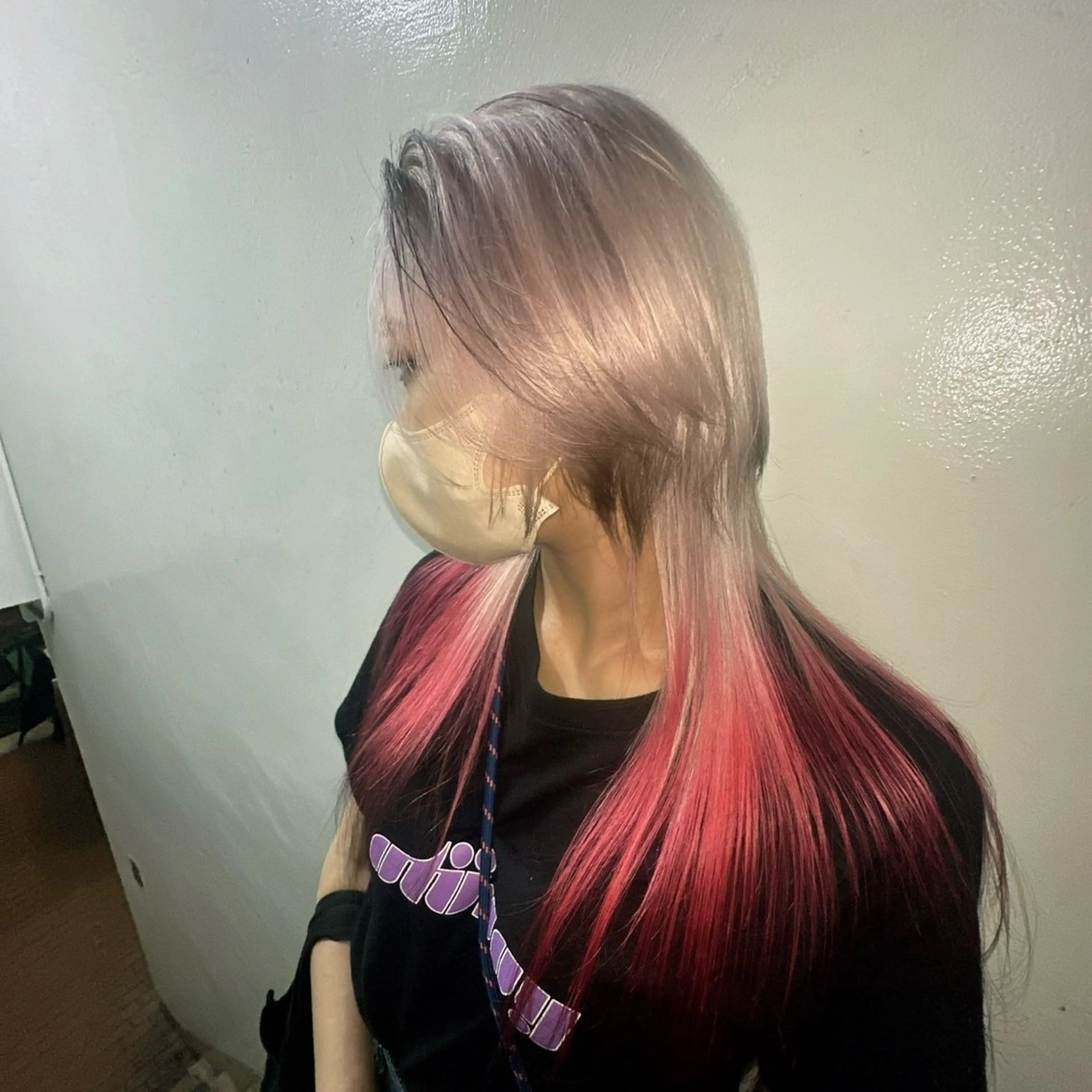 ロング カラー ヘアカラー ハイトーン/ウルフ /エクステ/ましろのヘアスタイル