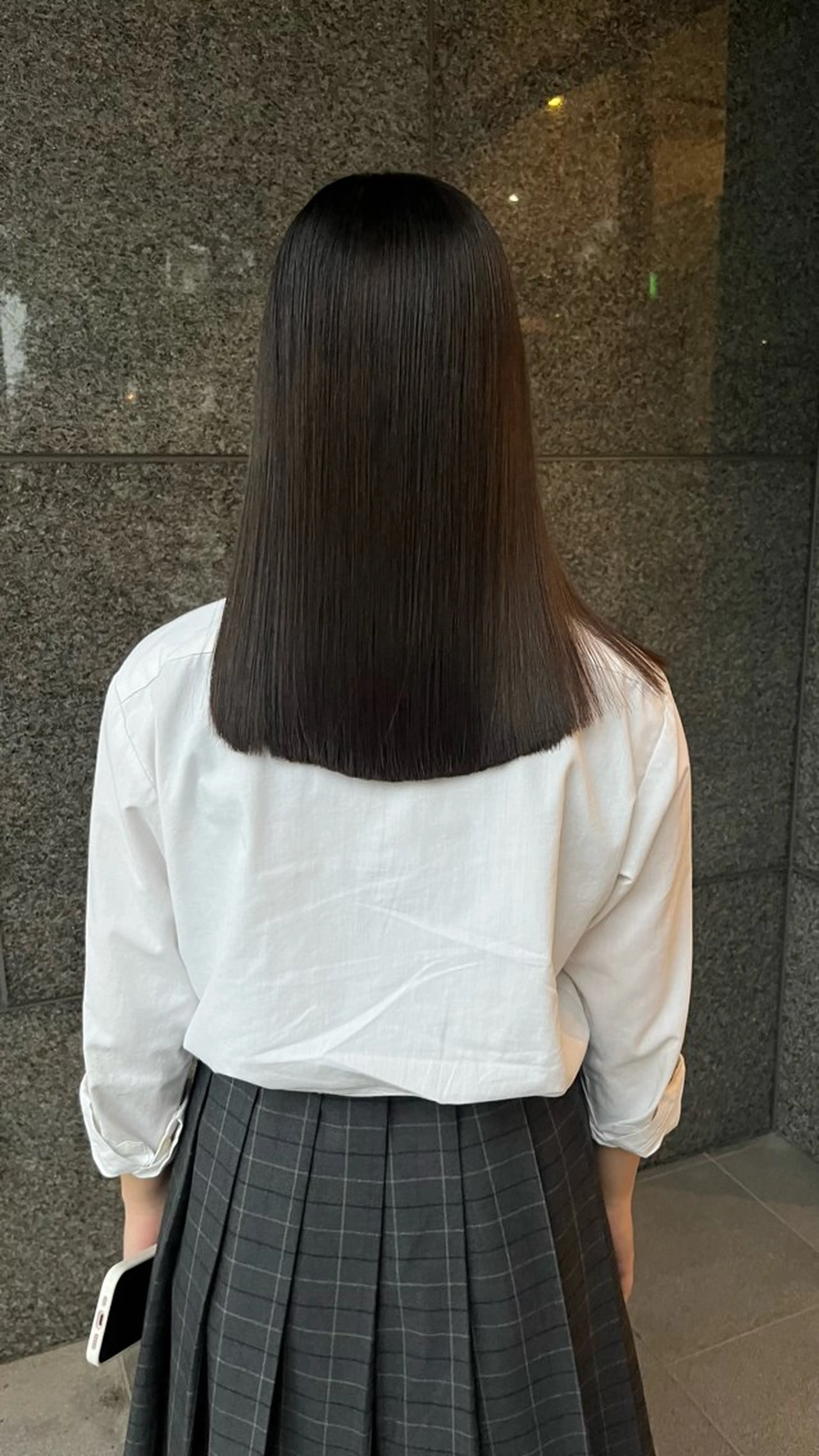 ロング ボブ/ハイトーン/ 岡山駅/別曽遥也のヘアスタイル