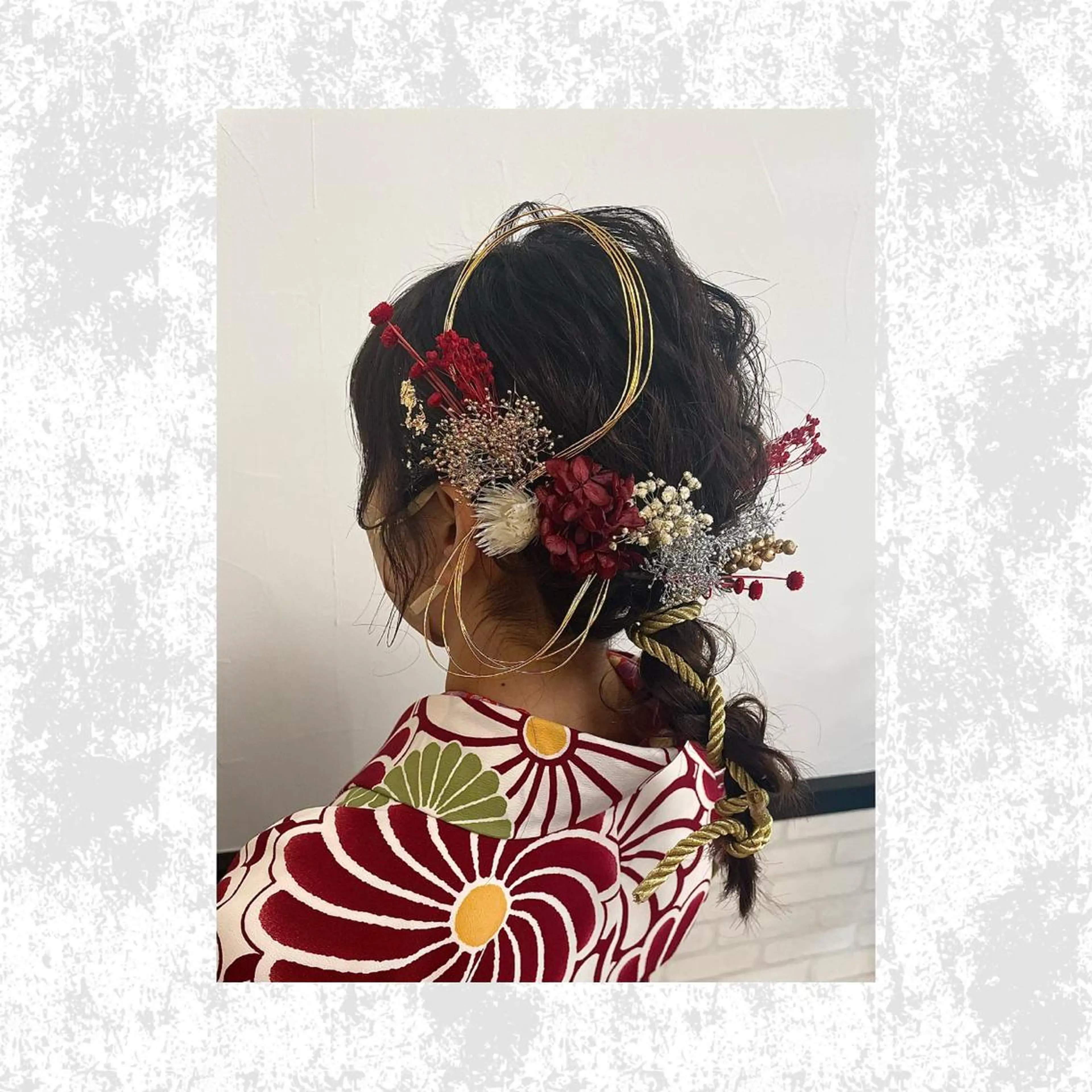 セミロング ヘアアレンジ 卒業式のヘアスタイル ヘアセット SALON DE KIKUCHI 本店所属・菊池 栄里奈のヘアスタイル