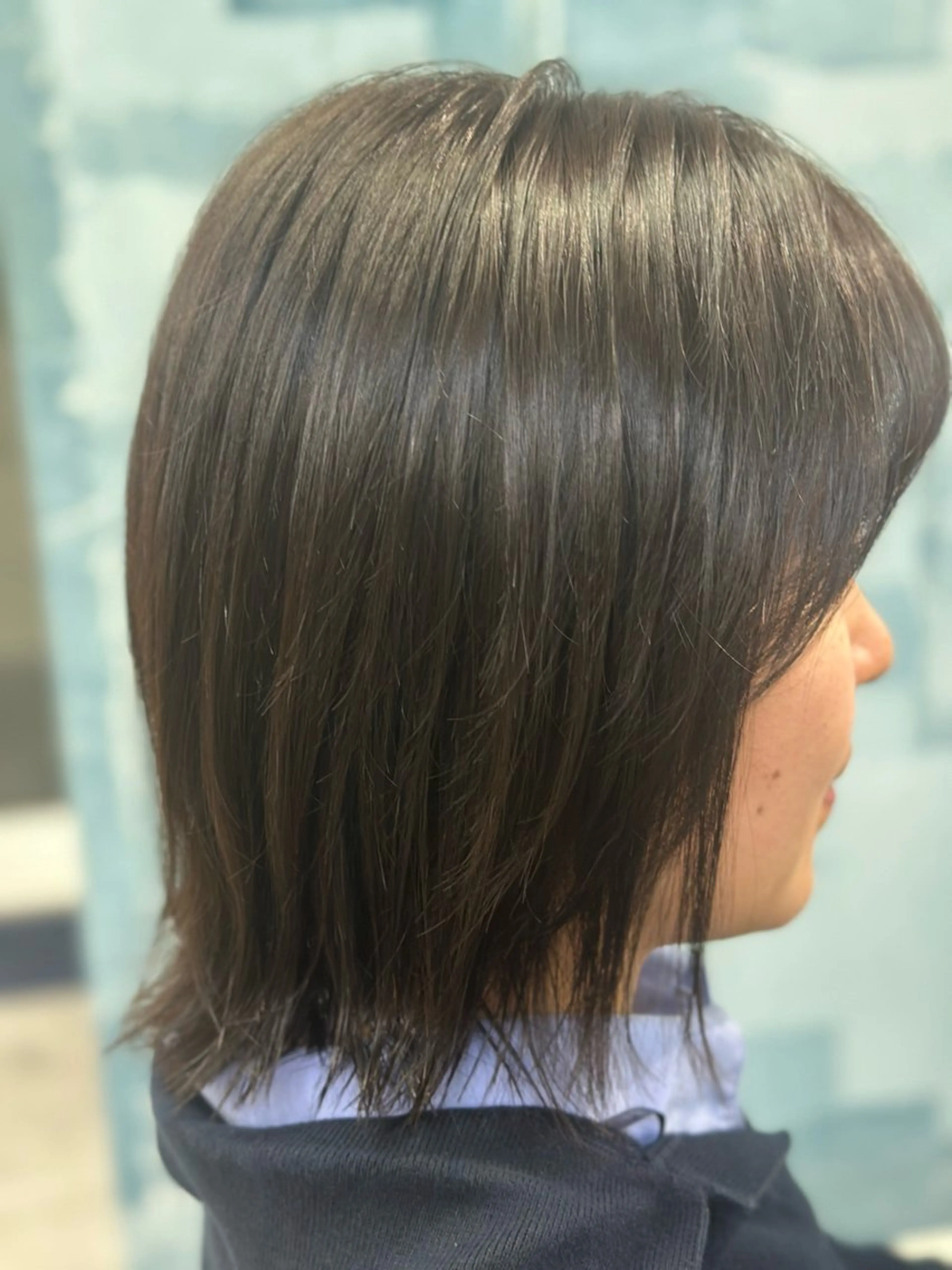 ミディアム ミディアムパーマ ボブ レイヤーカット トリートメント Noy所属・Noyヨシモト ヒロトのヘアスタイル