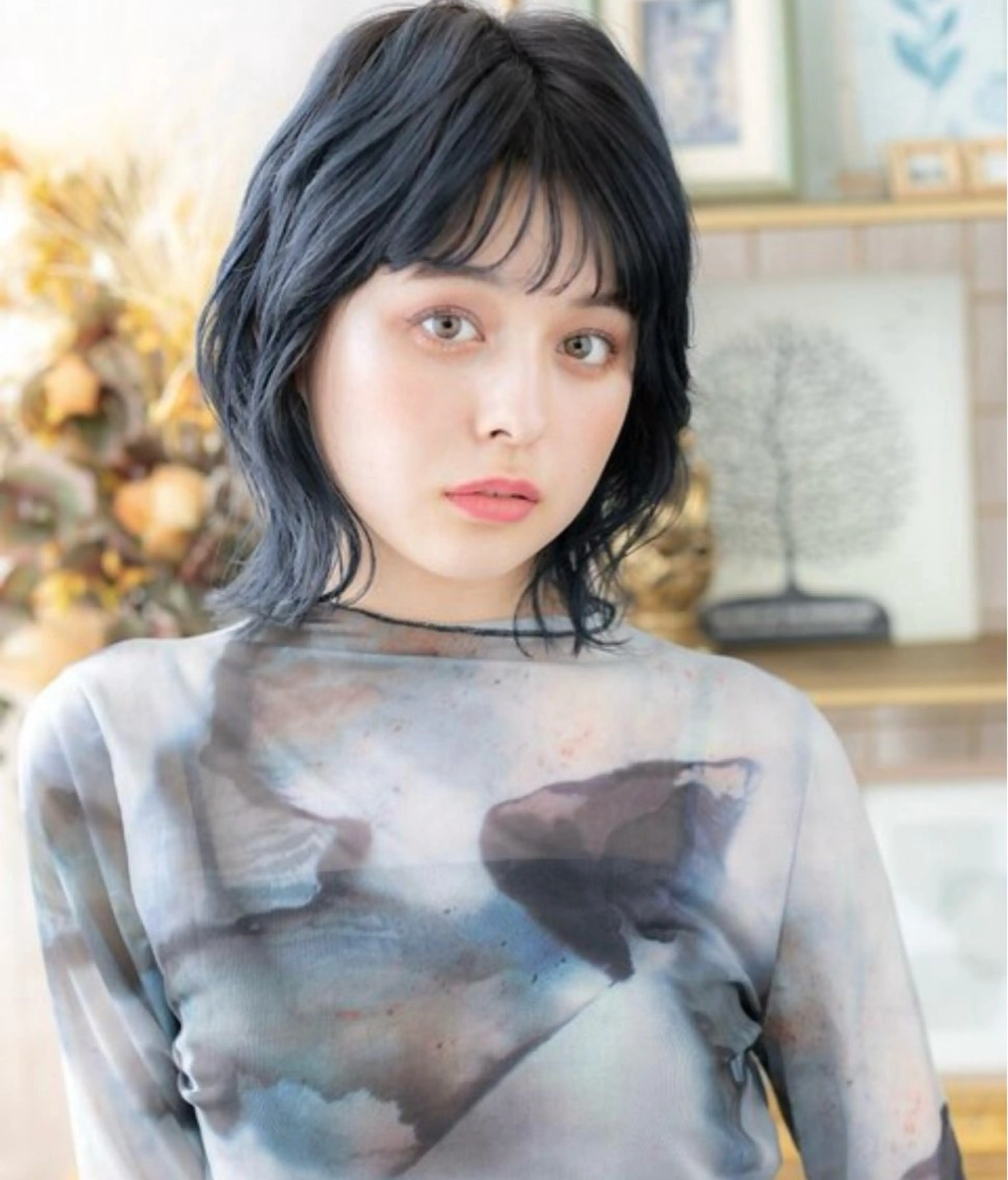 ミディアム カラー ヘアカラー 艶髪カラー🤍ྀི 強矢　美紗希🩷ྀིのヘアスタイル