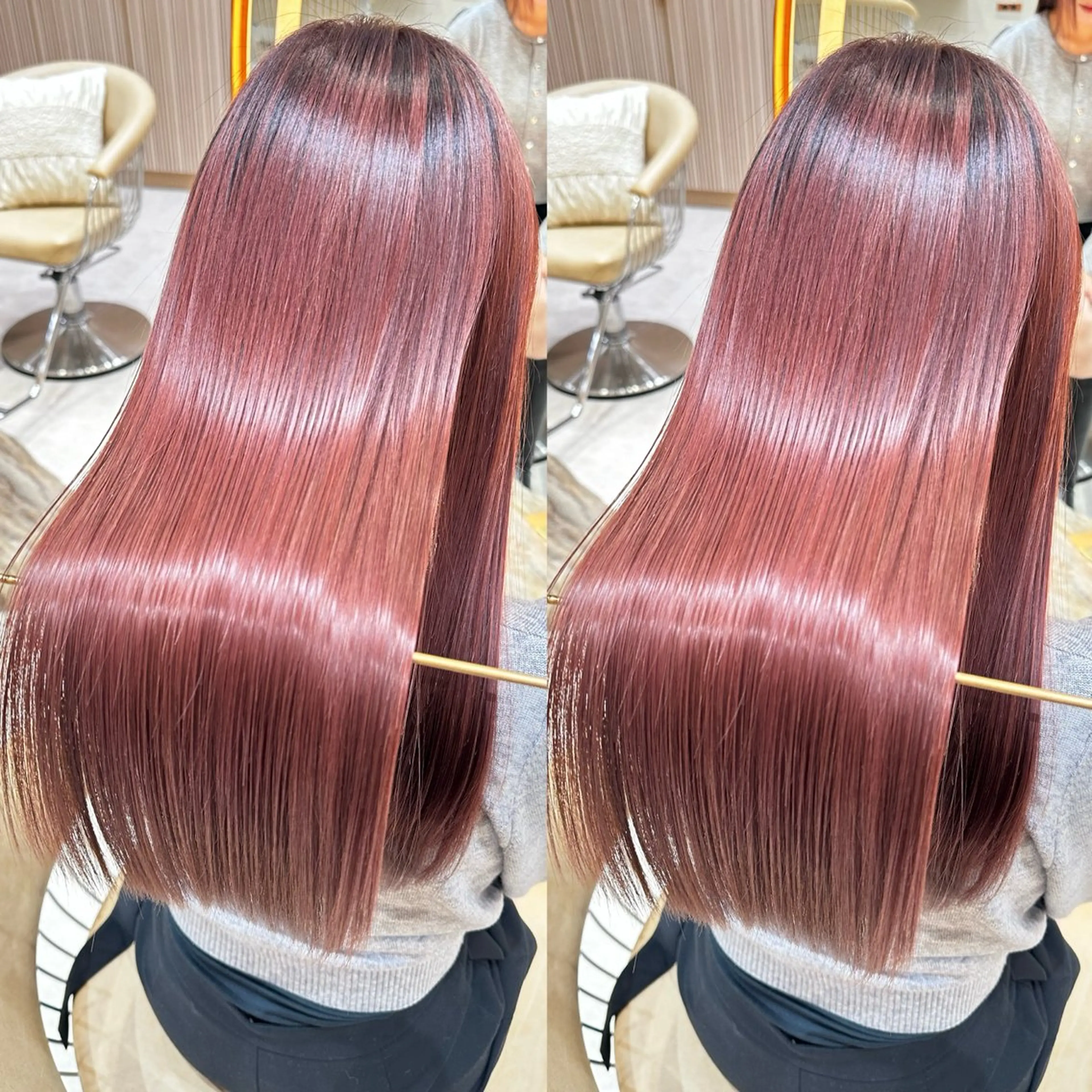 ロング カット ヘアカラー 縮毛矯正 レイヤー❣️縮毛矯 川村利幸のヘアスタイル