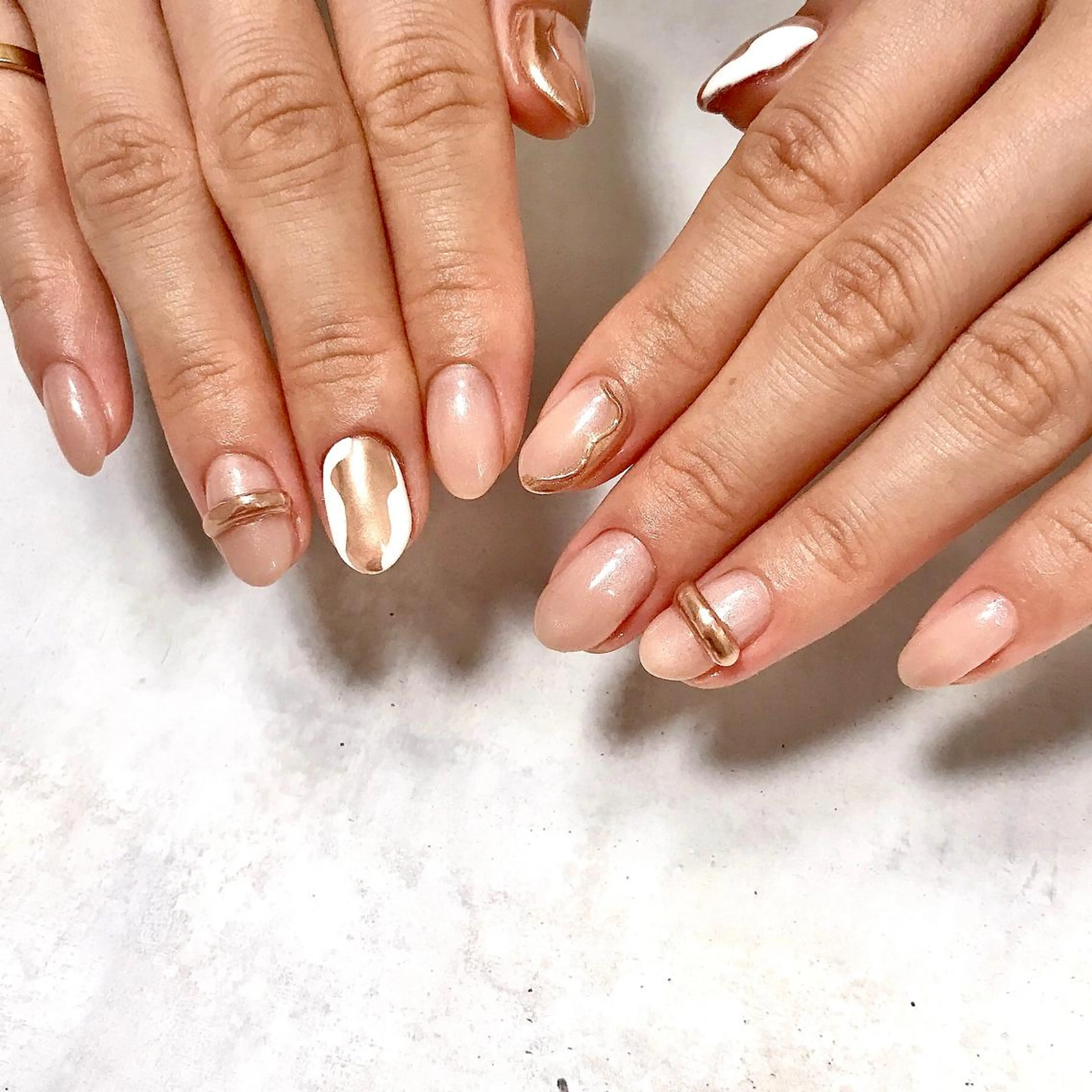 ネイル ミラーネイル ワンカラーネイル ステラ marikominoのネイルデザイン