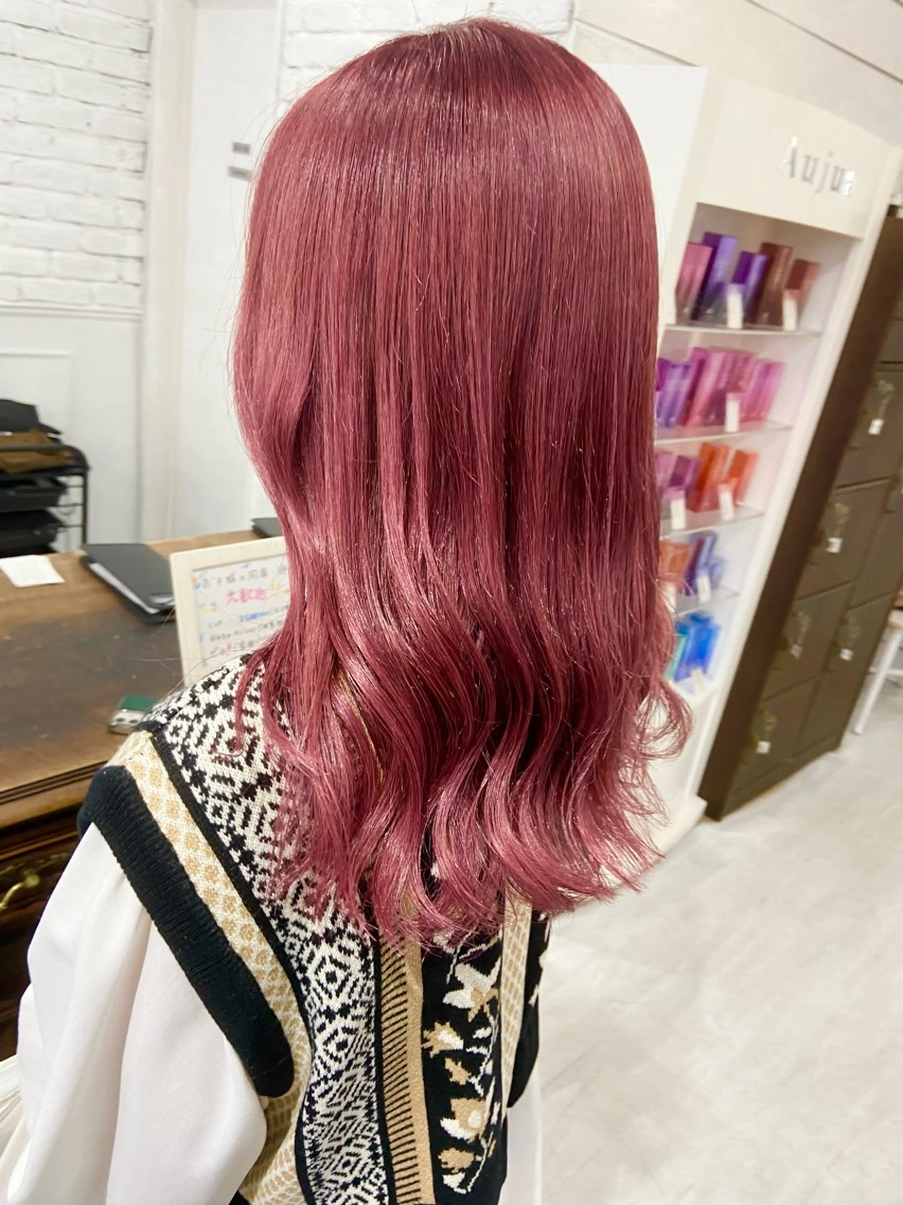 セミロング カラー バレイヤージュ ベージュカラー ブリーチ 抜きっぱなしブロンド ブロンド 札幌ブリーチカラー/ ダブルカラー/ドイのヘアスタイル