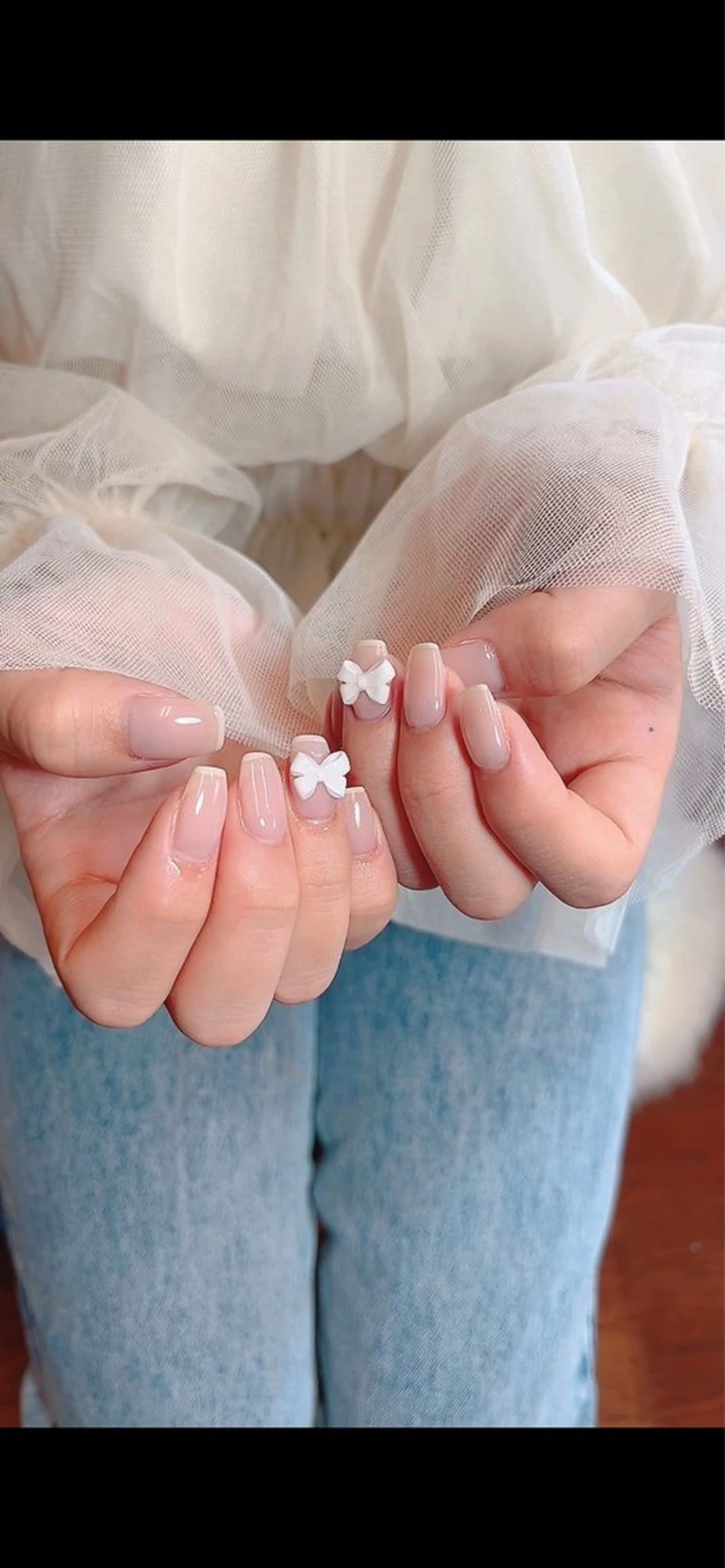 ネイル 韓国ネイル リボン ハンドネイル LOVE NAIL 💕Sonoのネイルデザイン