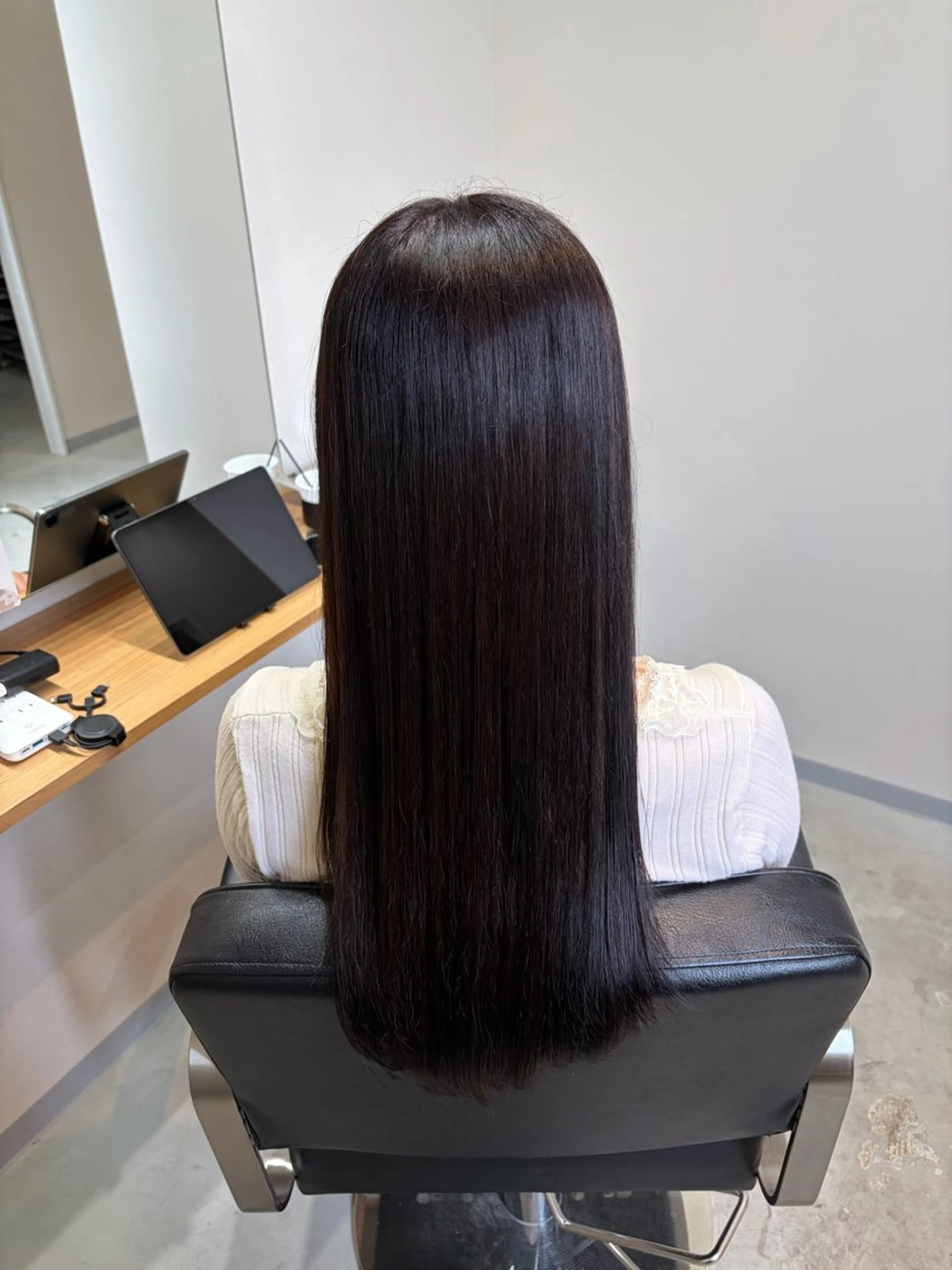 ロング omaフクダ 縮毛矯正/艶髪カラーのヘアスタイル