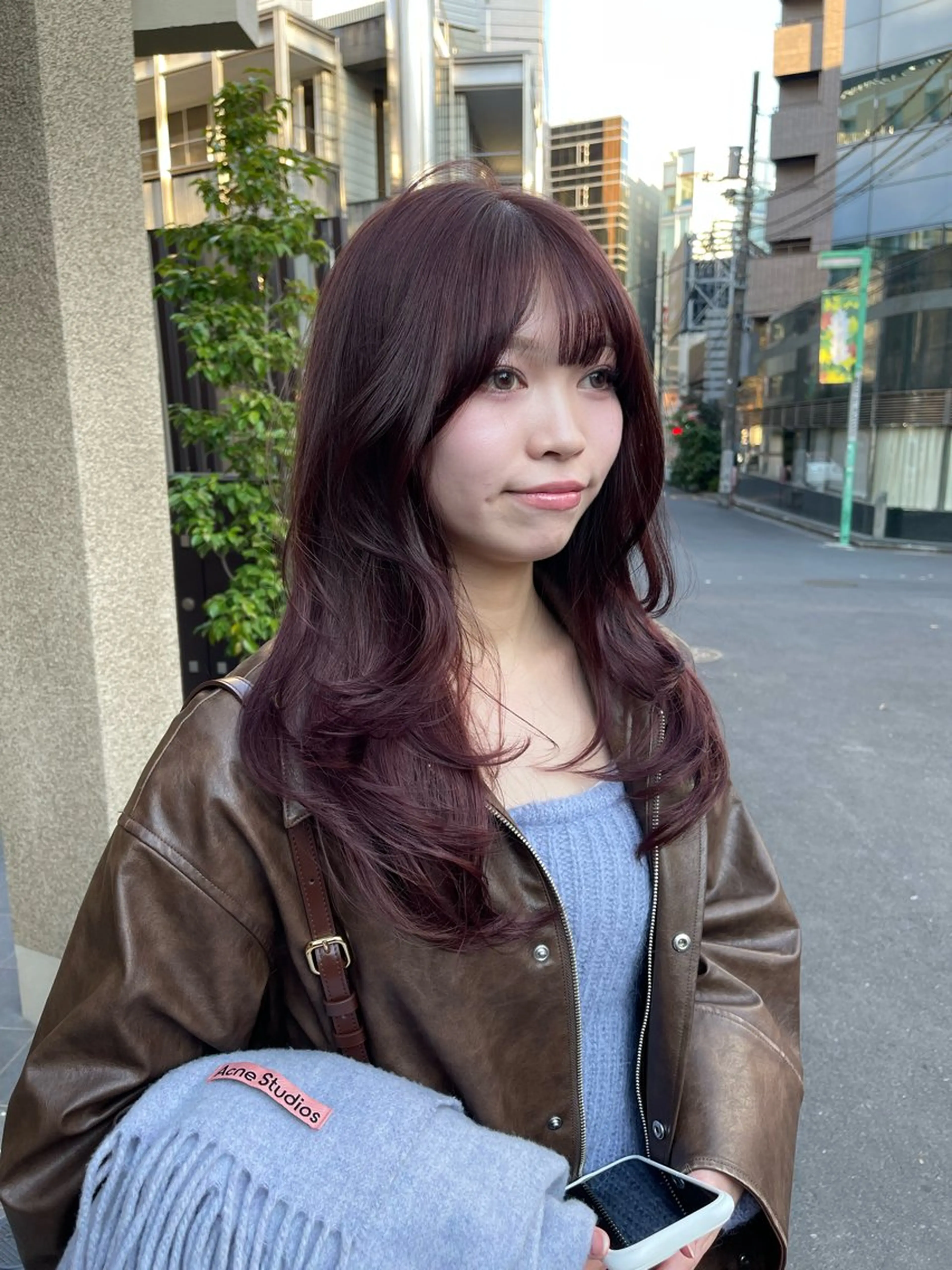 ロング ラベンダー/レイヤー スタイル🤎mamiのヘアスタイル