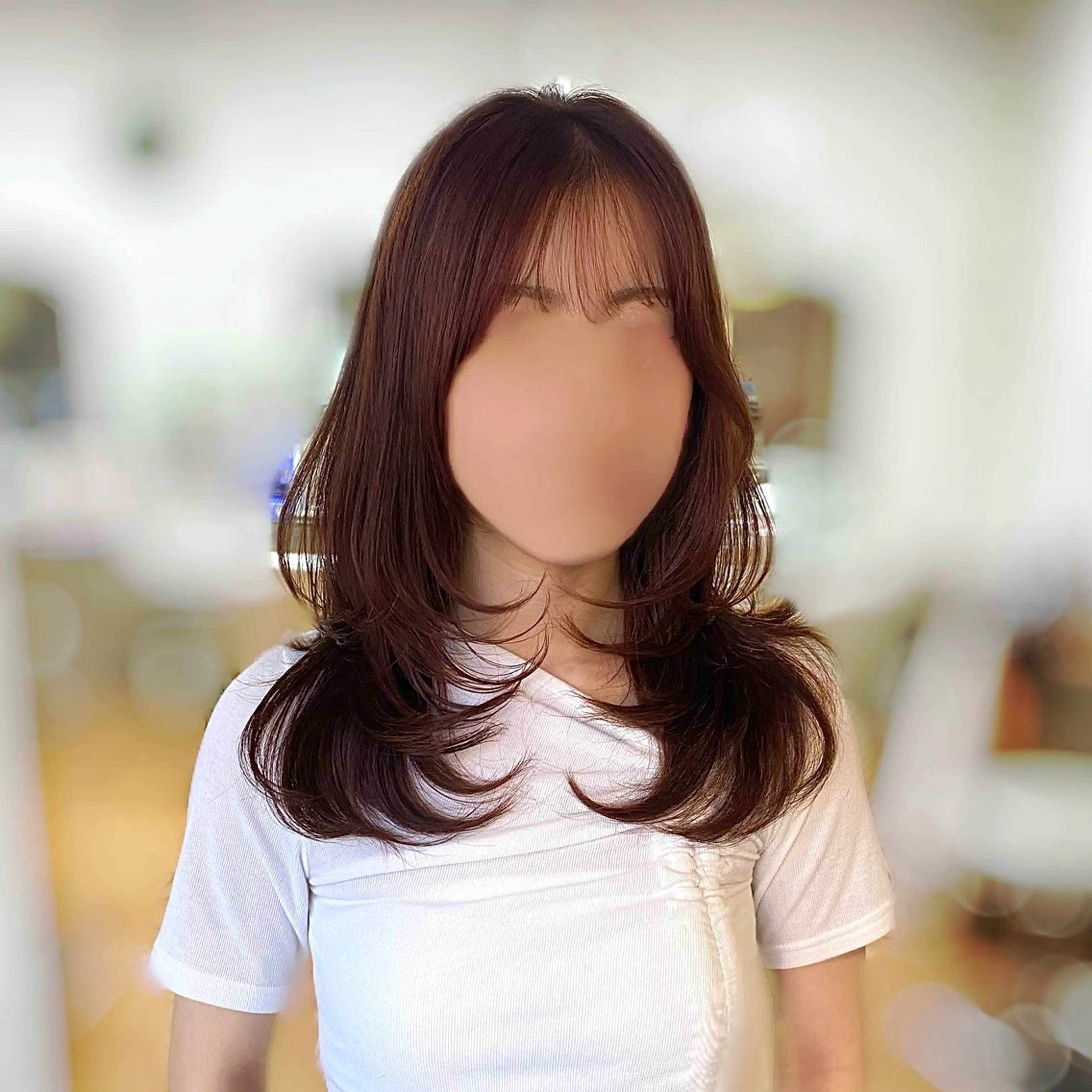 ロング カラー ブラウンカラー オレンジ オレンジブラウン レイヤーカット カット ヘアカラー トリートメント 🥣 hashi 🛋️のヘアスタイル