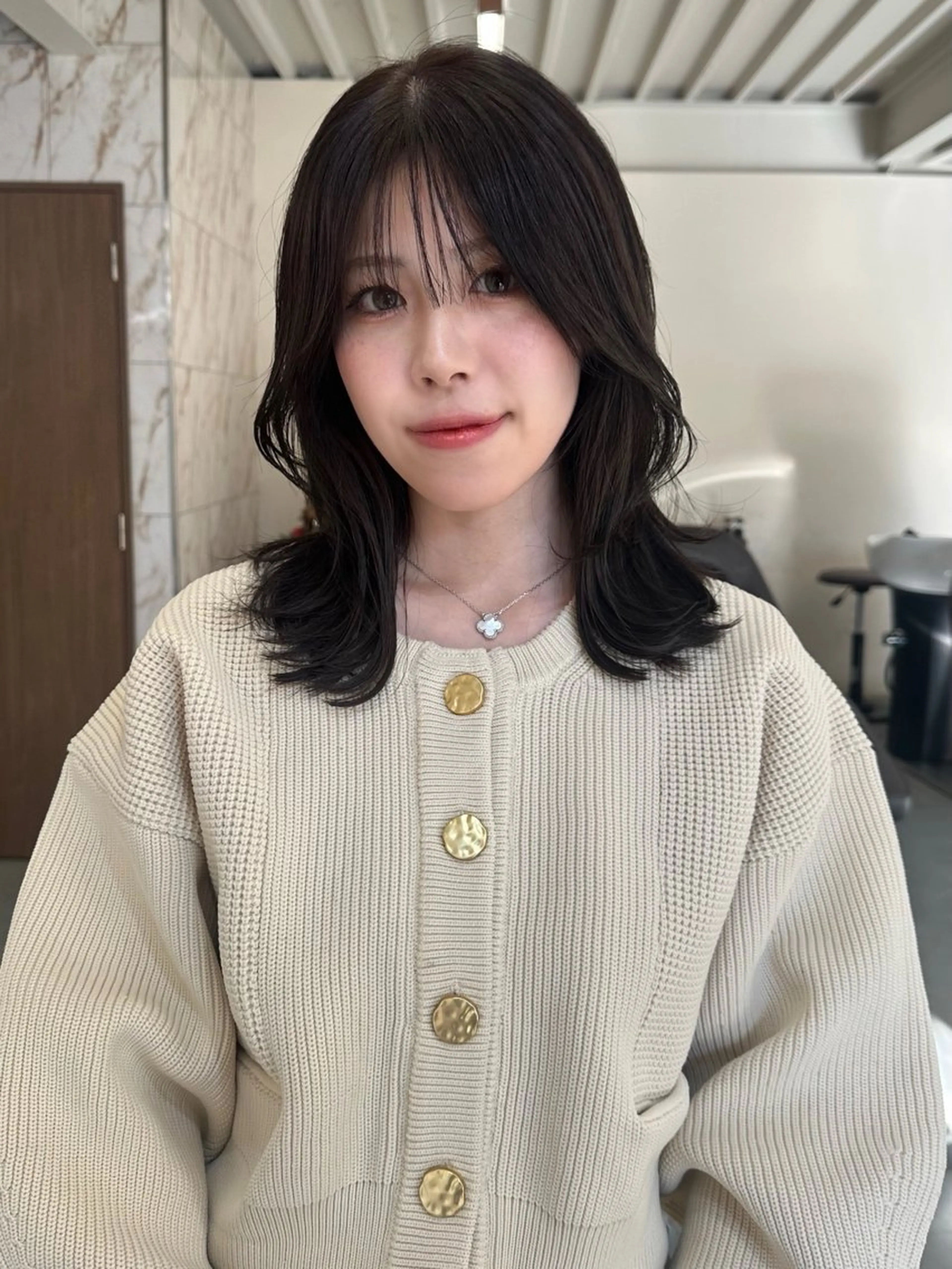 ミディアム カラー カット ヘアカラー トリートメント ハイトーン×似合わせ 🌱中川慎之介のヘアスタイル