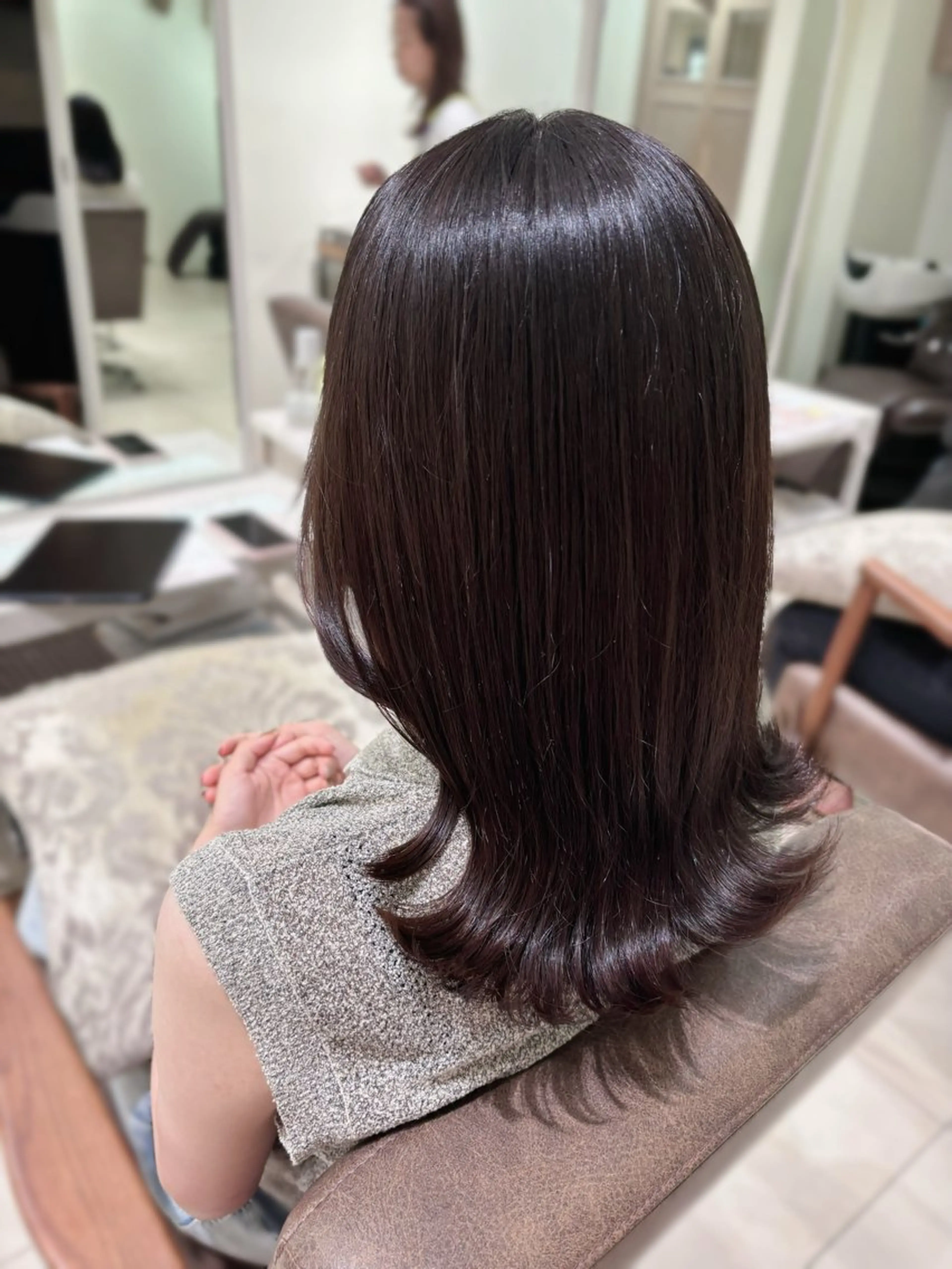 カラー 透明感カラー グレージュ 透明感♡艶髪カラー/ Kazuha🎀のヘアスタイル