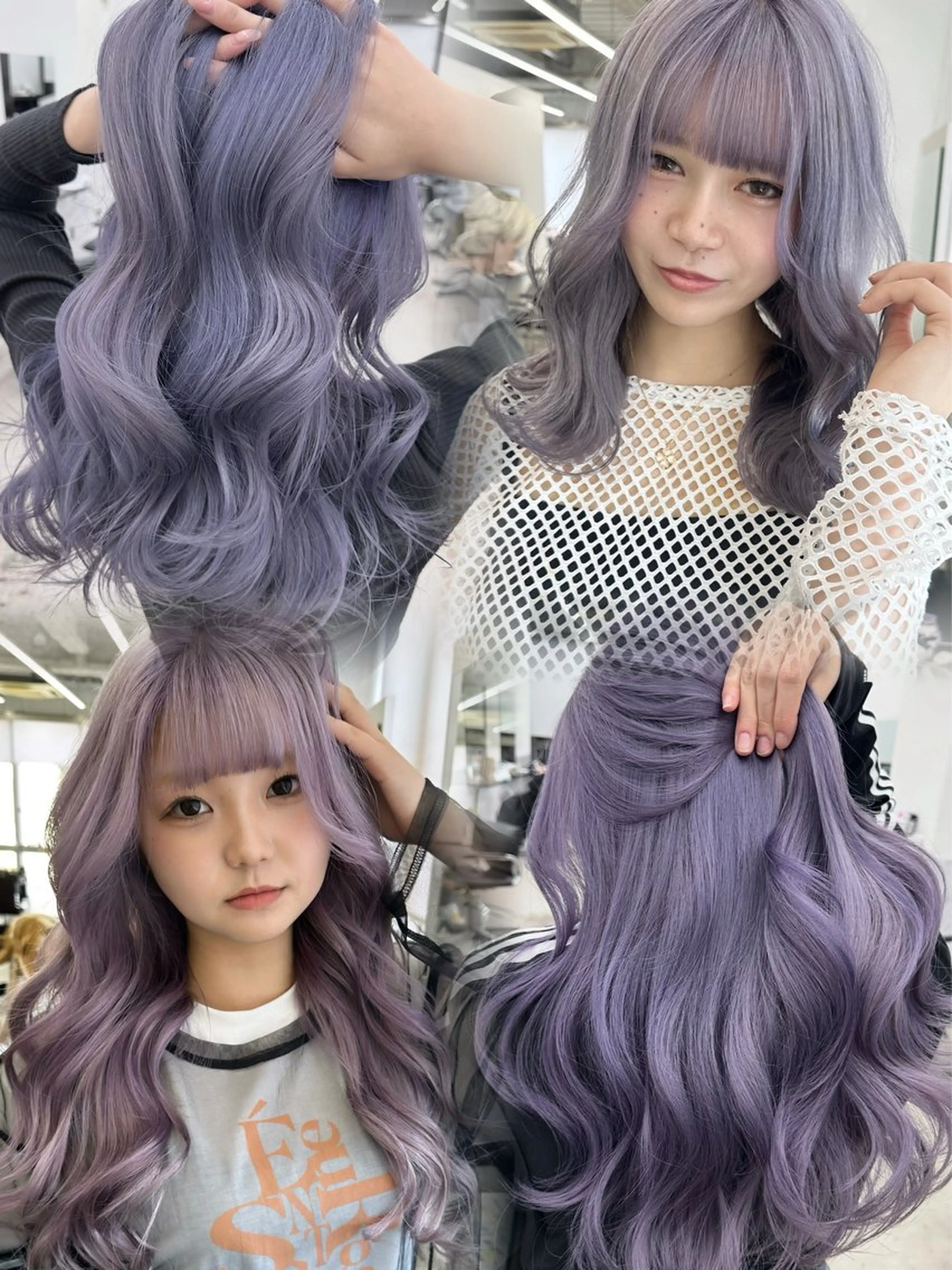 ロング カラー ヘアアレンジ ベージュカラー ブリーチ 抜きっぱなしブロンド ブロンド ブラウンカラー ヘアカラー 原宿ハイトーンカラー 🌼みるい🌼のヘアスタイル
