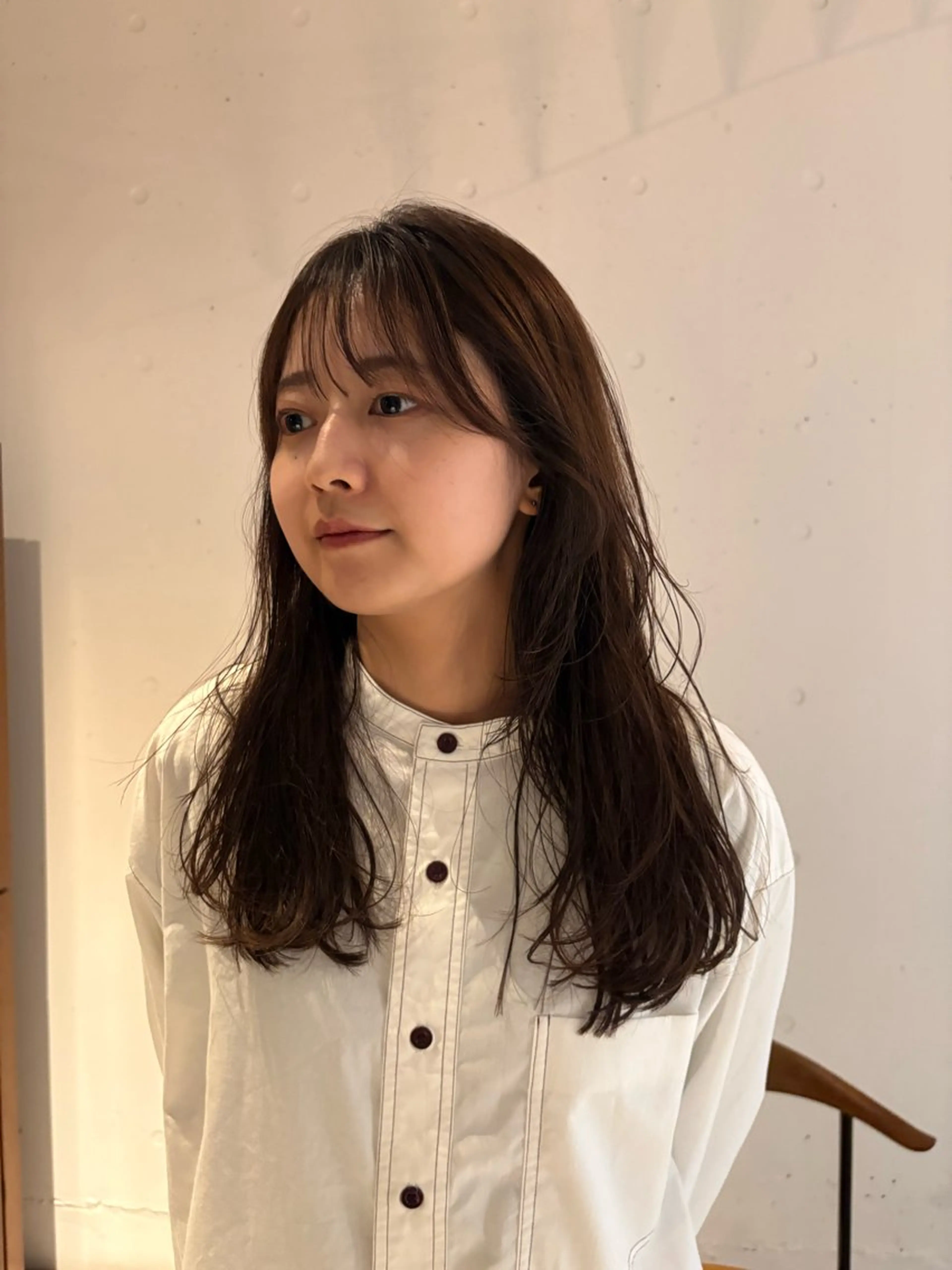 セミロング カラー パーマ 竹下 浩一のヘアスタイル