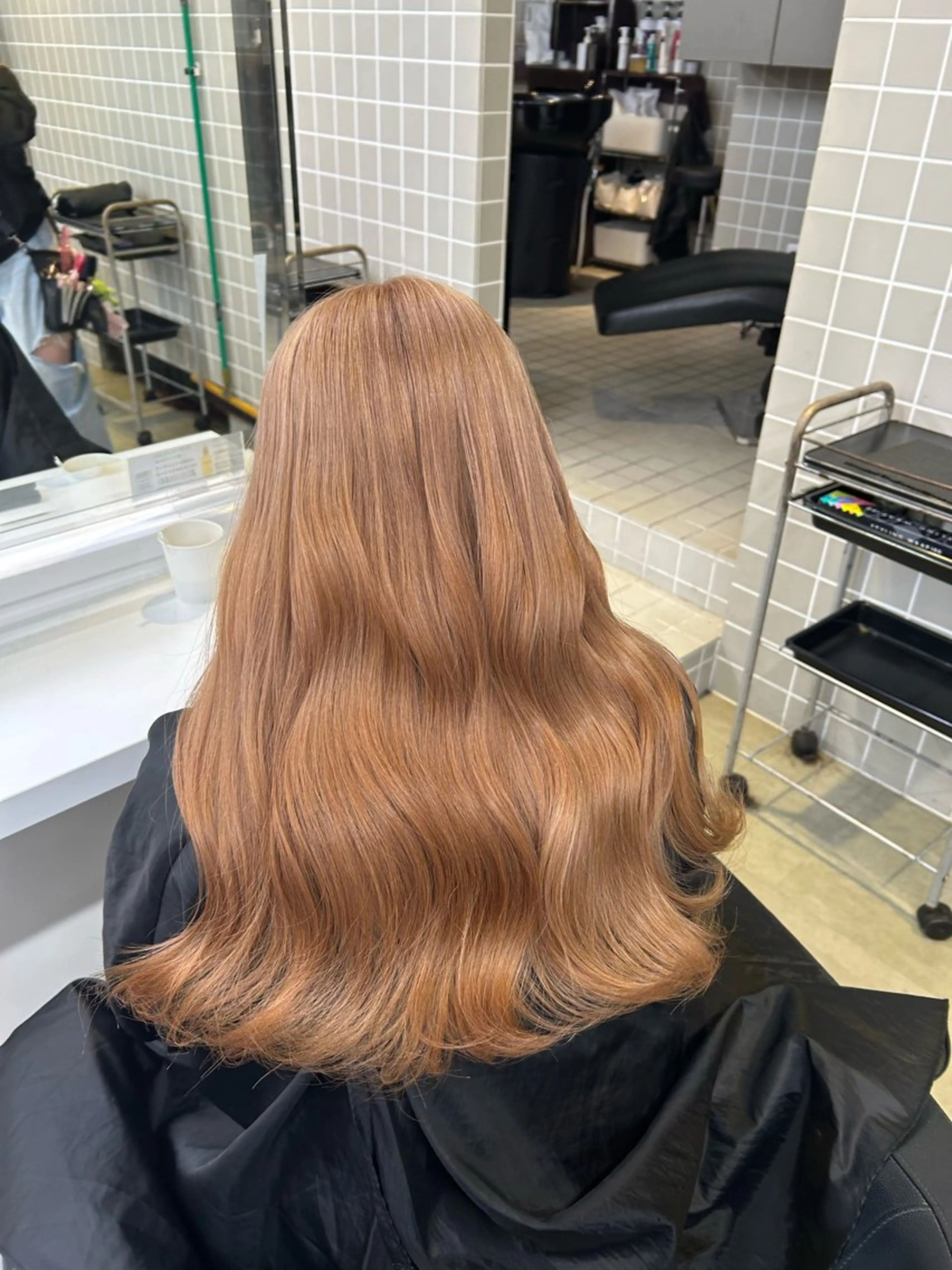 ロング カラー ヘアアレンジ カット ヘアカラー トリートメント ヘアセット 💎韓国/ レイヤー カット/ 暖色🫧のヘアスタイル