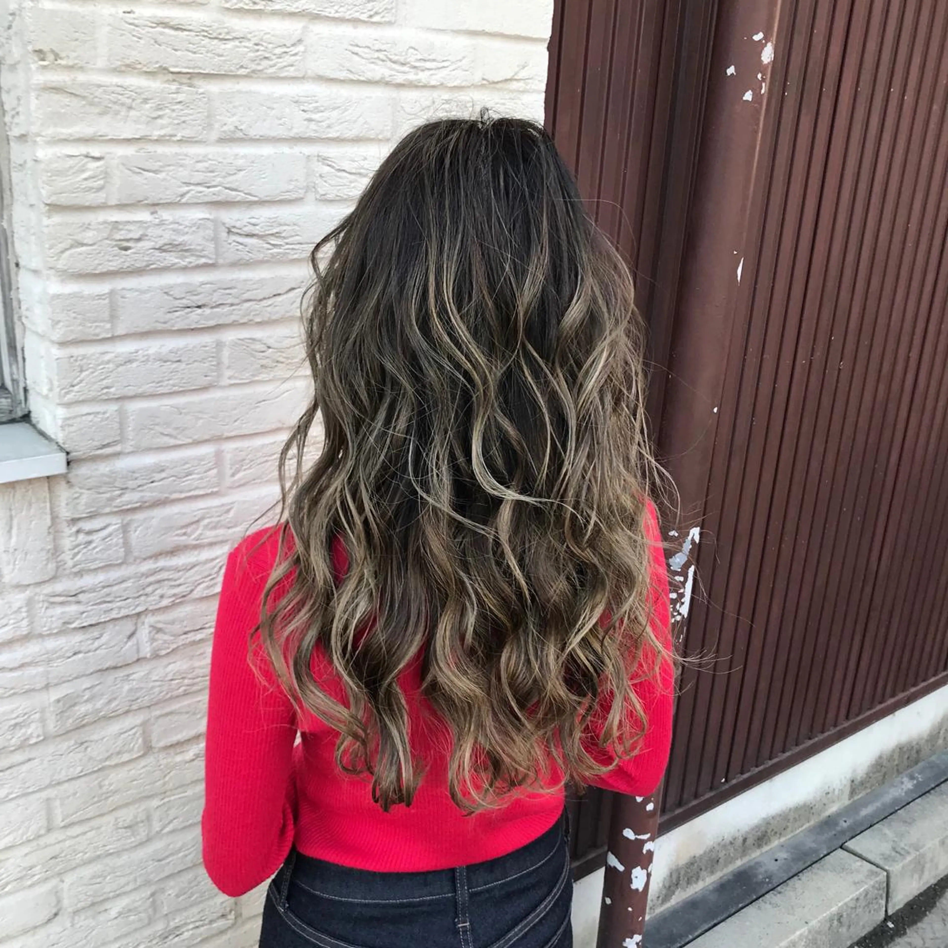 ロング ハイライト カット ヘアカラー 福原 優介のヘアスタイル