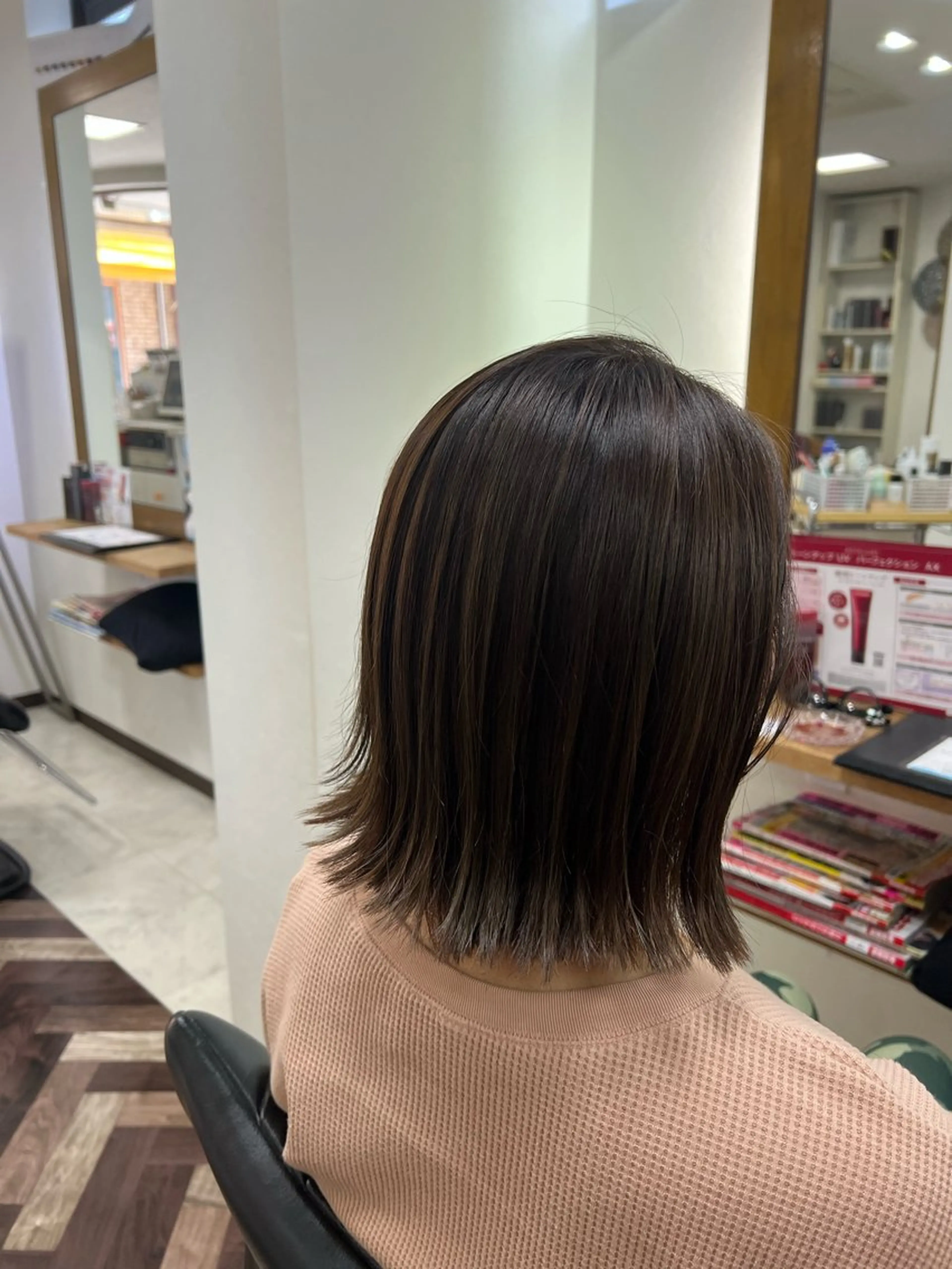 ミディアム 髪質改善/マツパ 垢抜け透明カラー衣笠のヘアスタイル