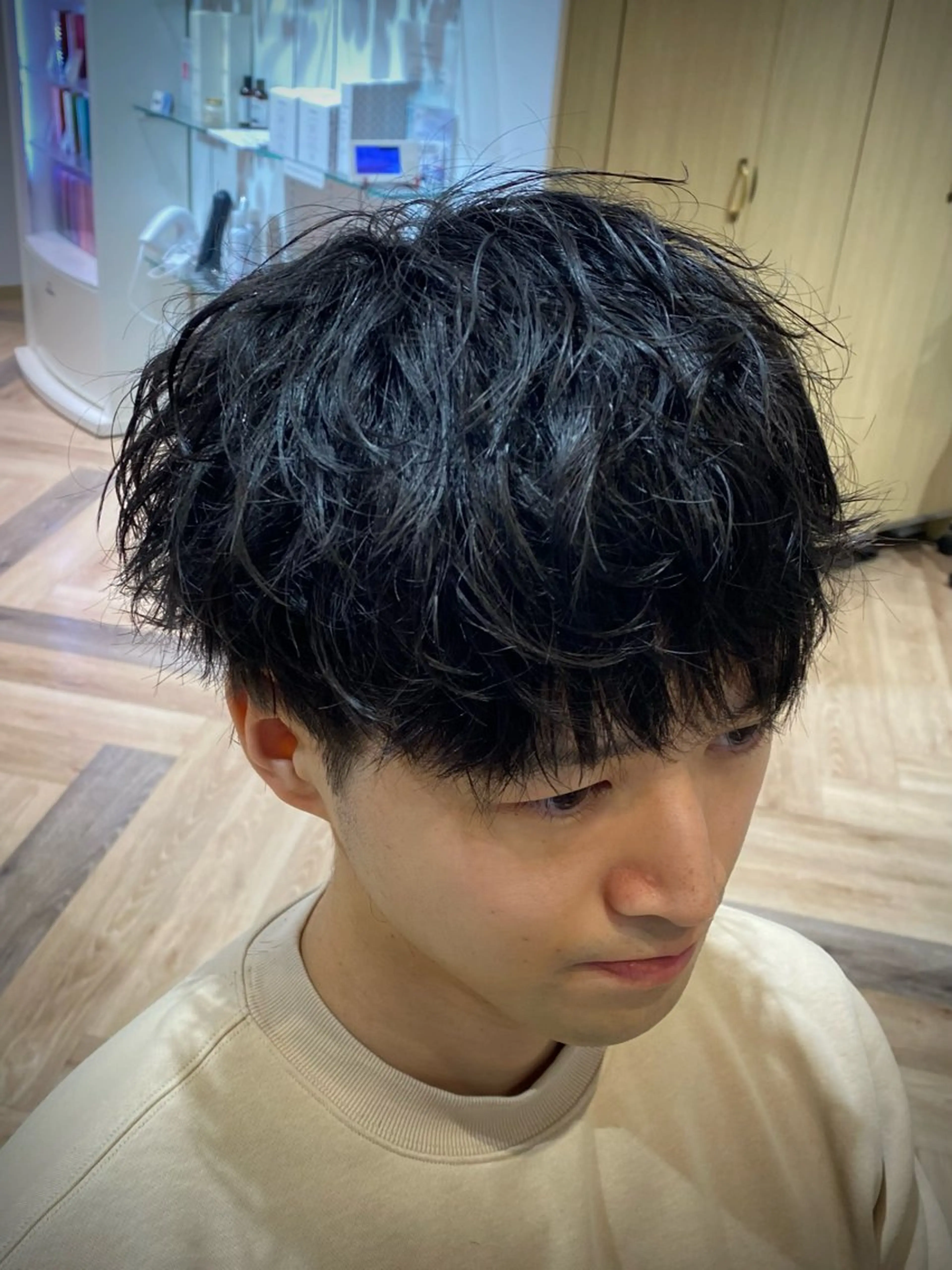 メンズ メンズ特化/フェザー /パーマ/伊勢元のヘアスタイル