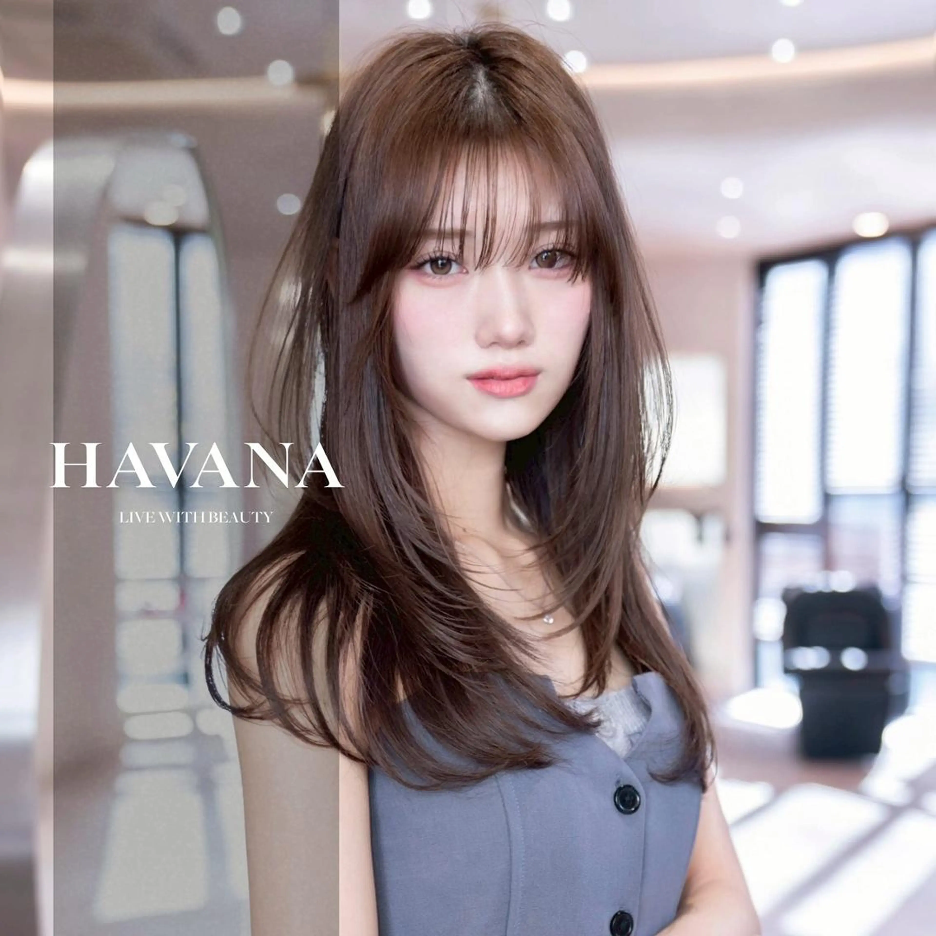 セミロング カラー カット トリートメント HAVANA.立川 【レイヤー/韓国】のヘアスタイル