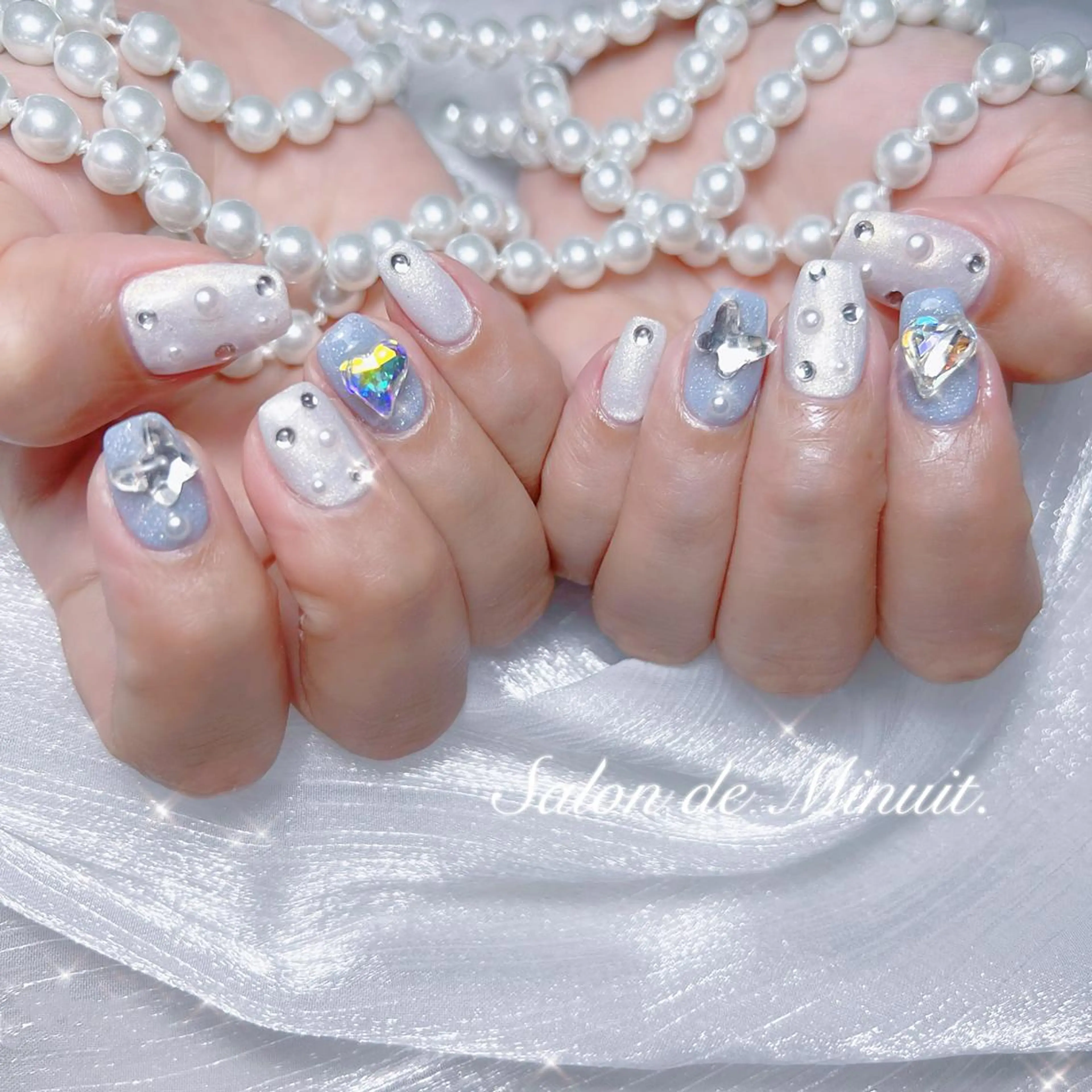 🎀大人気NO.2【Hand】持ち込みデザイン100分やり放題6980(アートし、大きいパーツ4本程度)🎀の写真